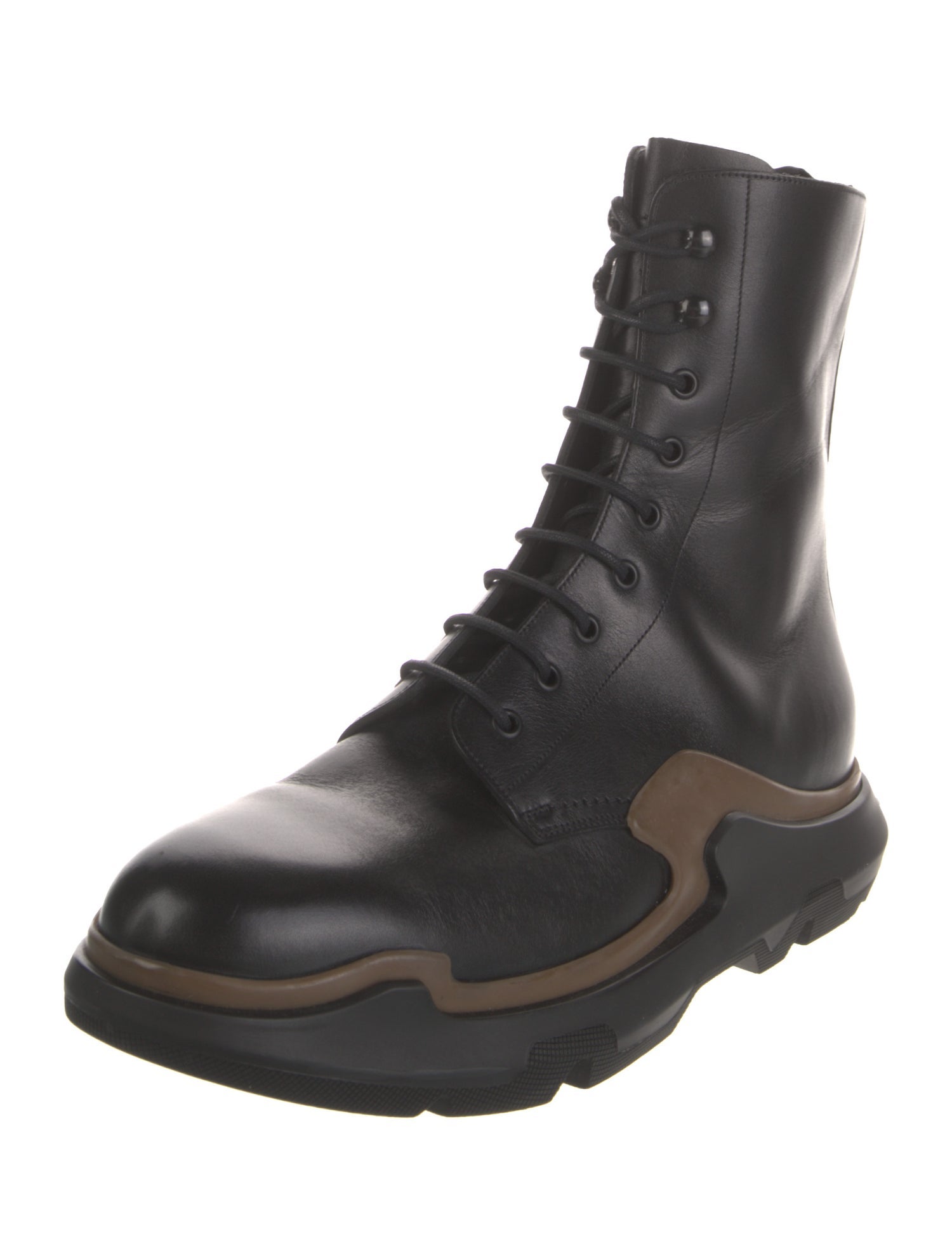 Prada Leather Combat Boots