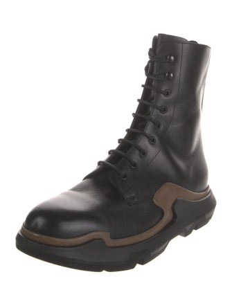 Prada Leather Combat Boots