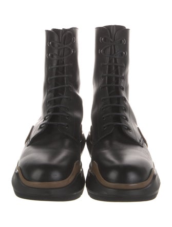 Prada Leather Combat Boots