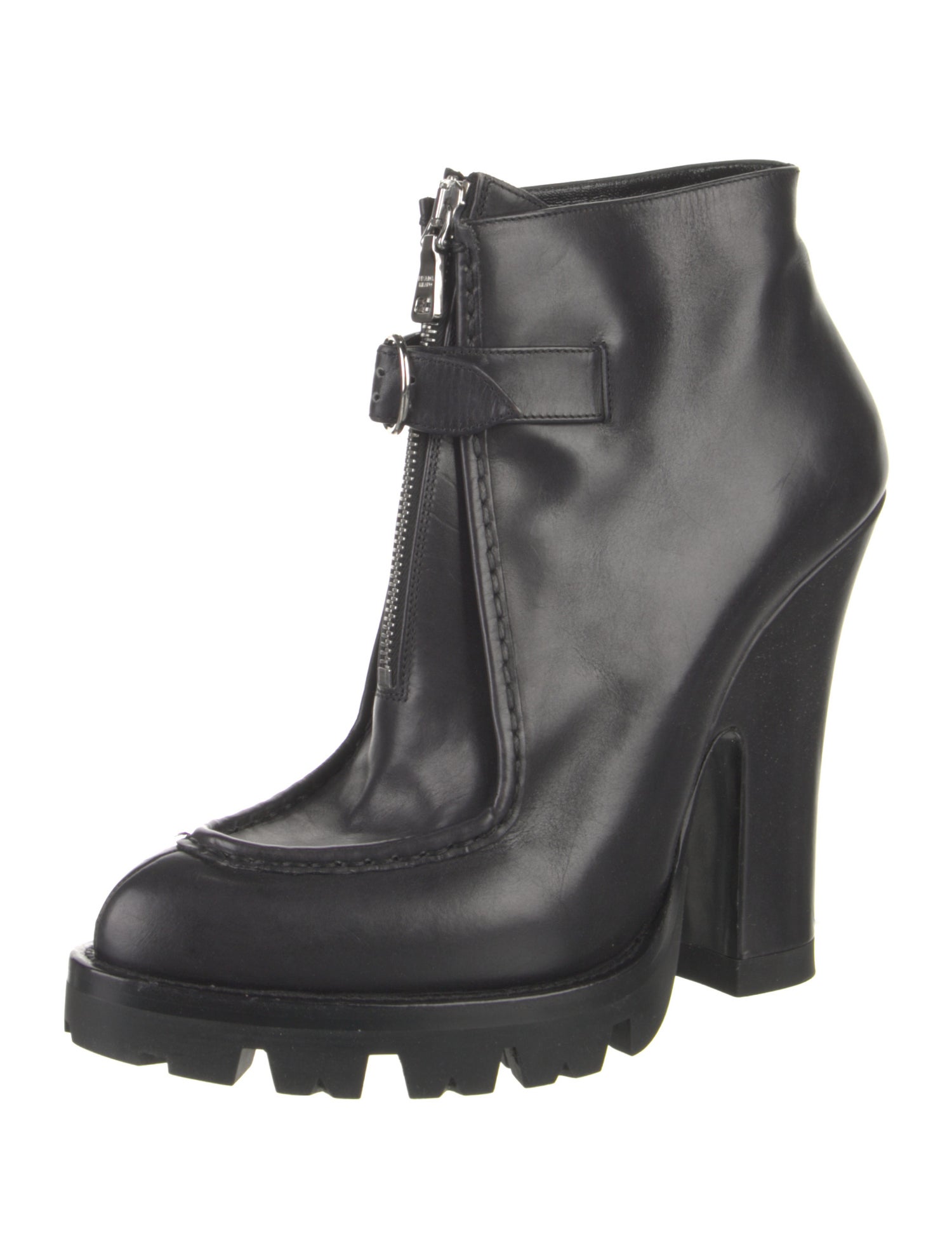 Prada Leather Lace-Up Boots