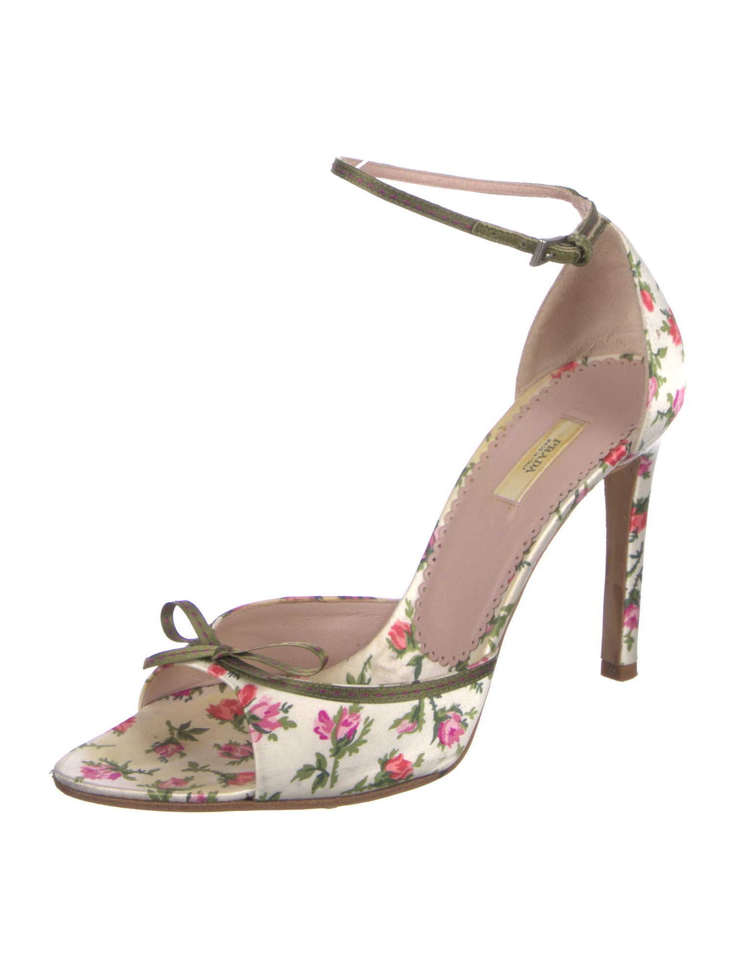 Prada Floral Print D'Orsay Pumps