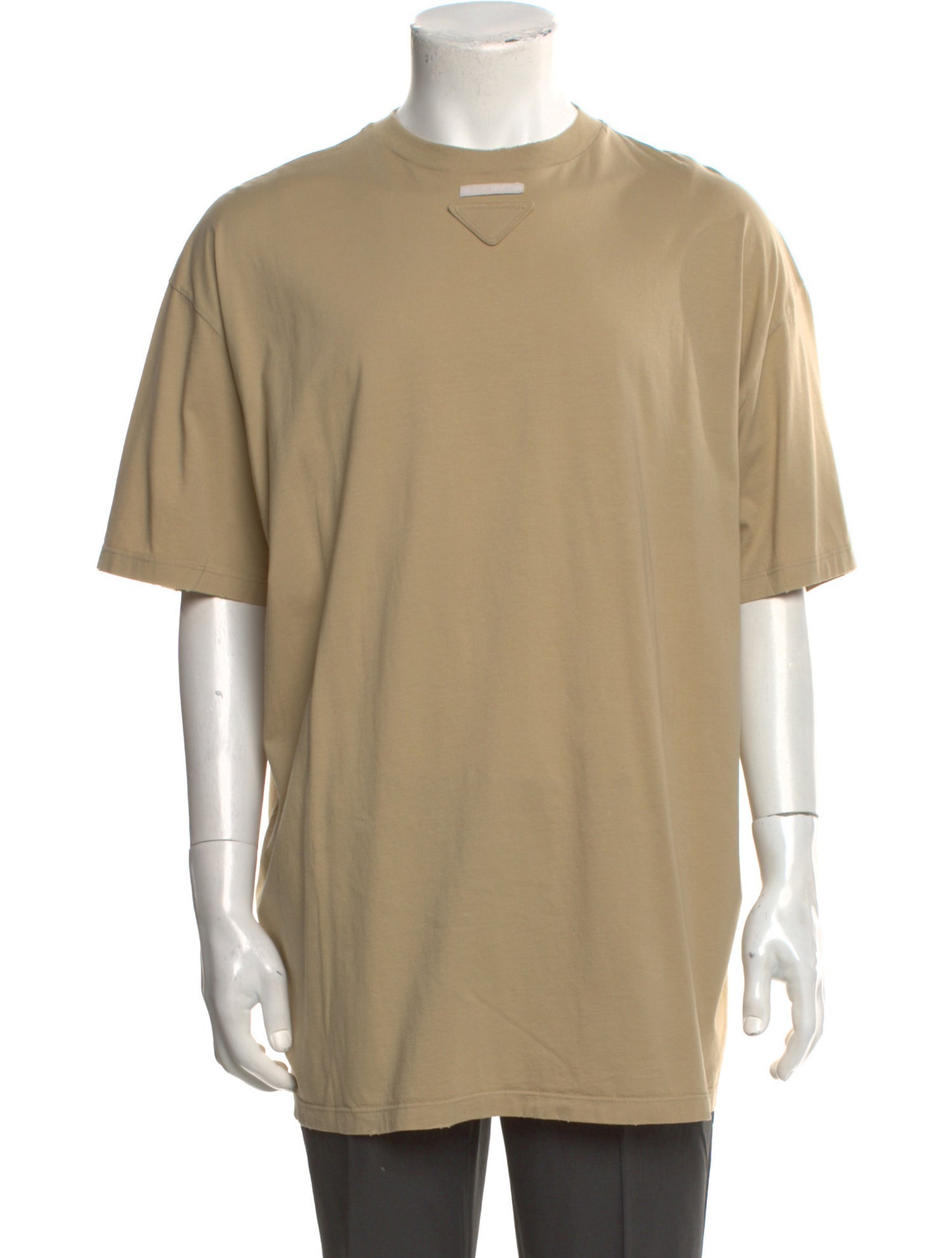 Prada 2023 Oversized Triangle Applique T-Shirt