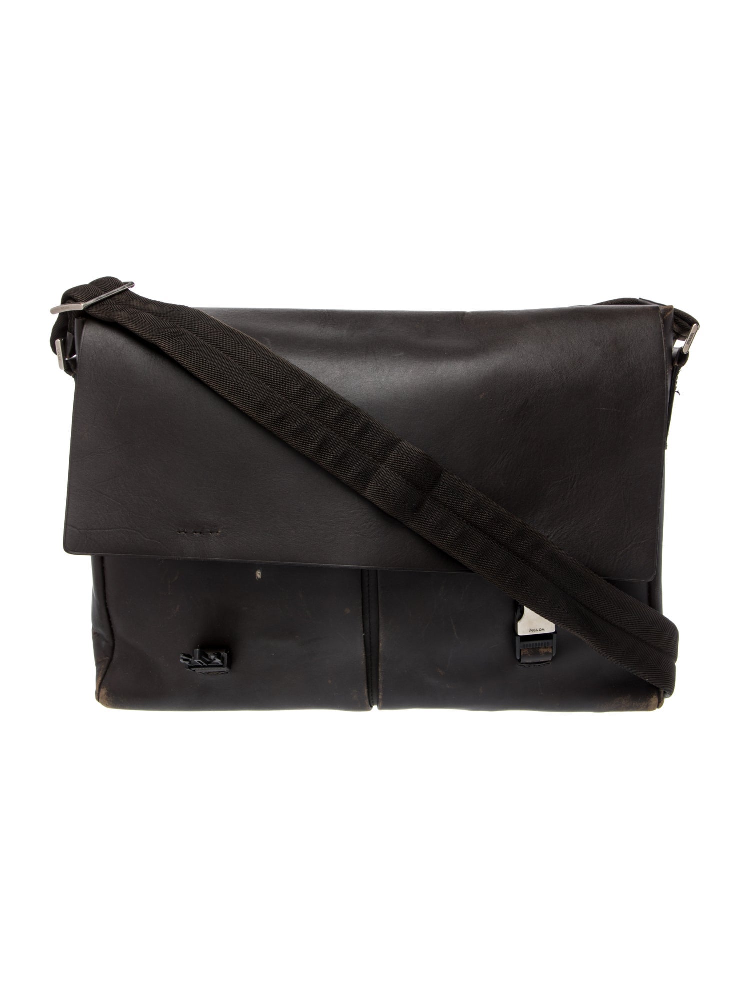 Prada Leather Messenger Bag Vintage