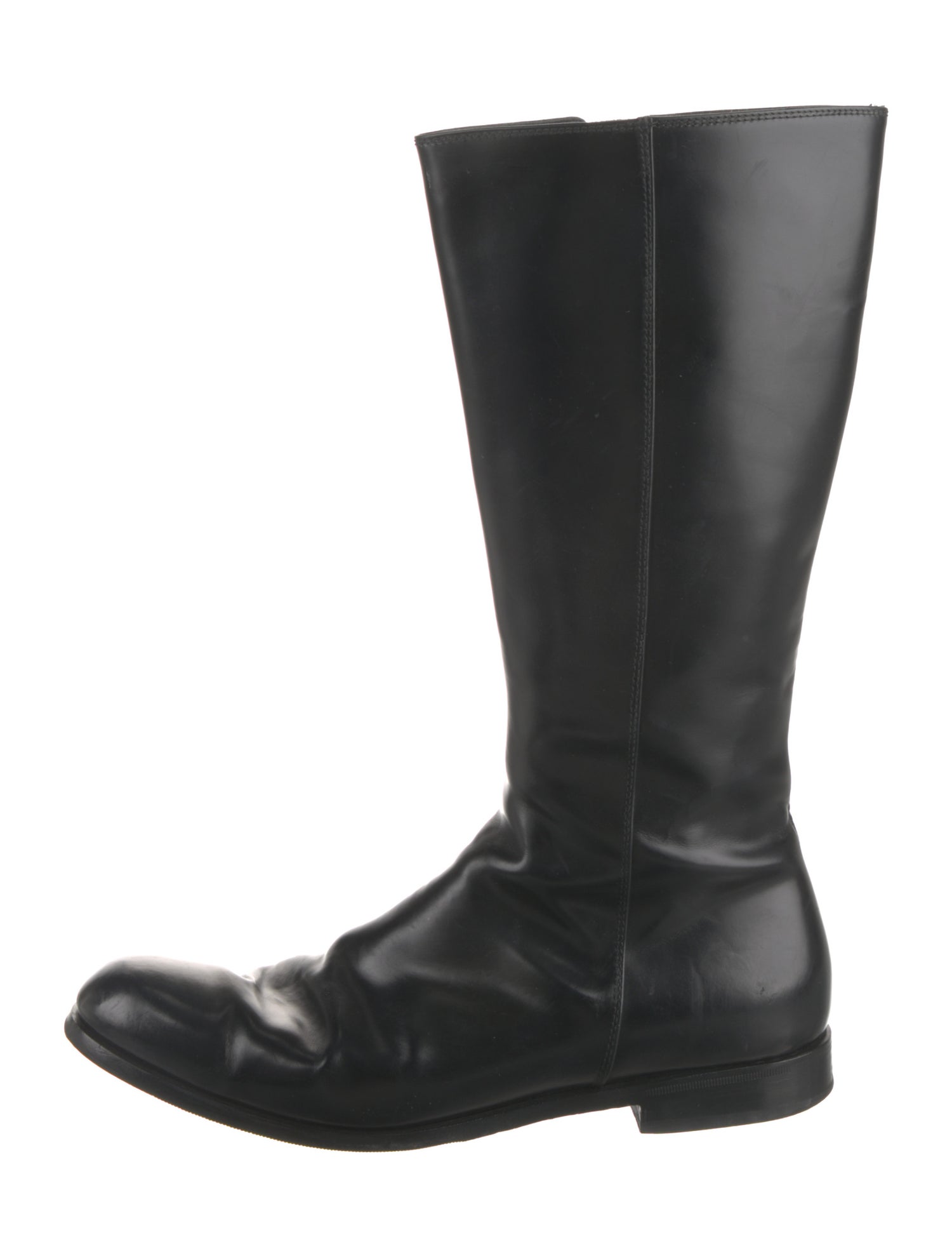Prada Leather Riding Boots
