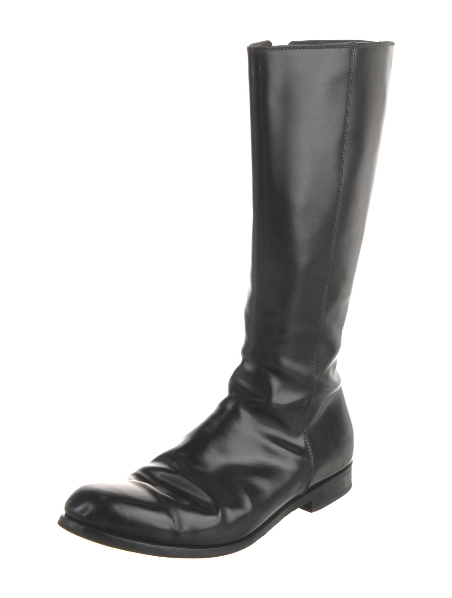 Prada Leather Riding Boots