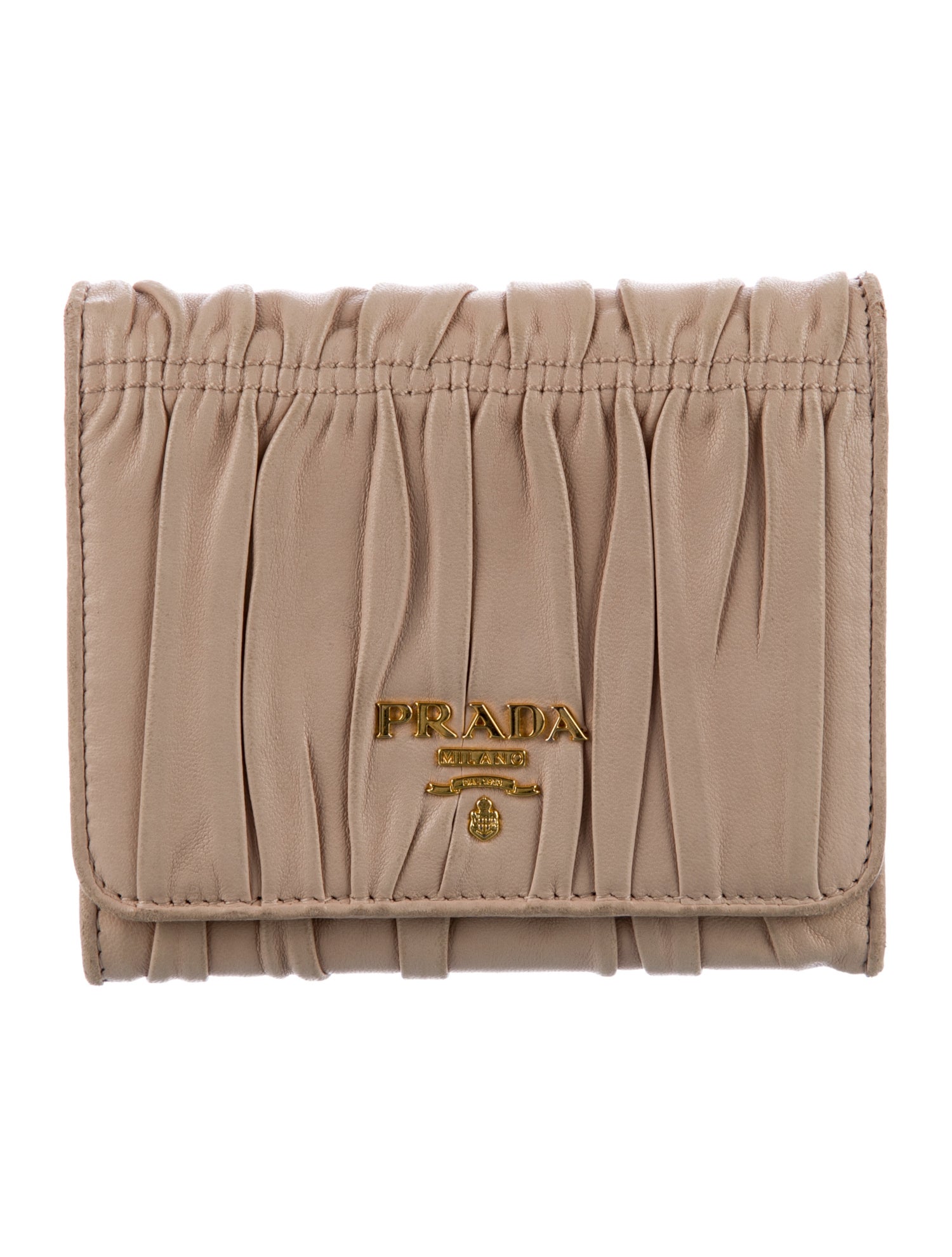 Prada Nappa Gaufre Leather Compact Wallet