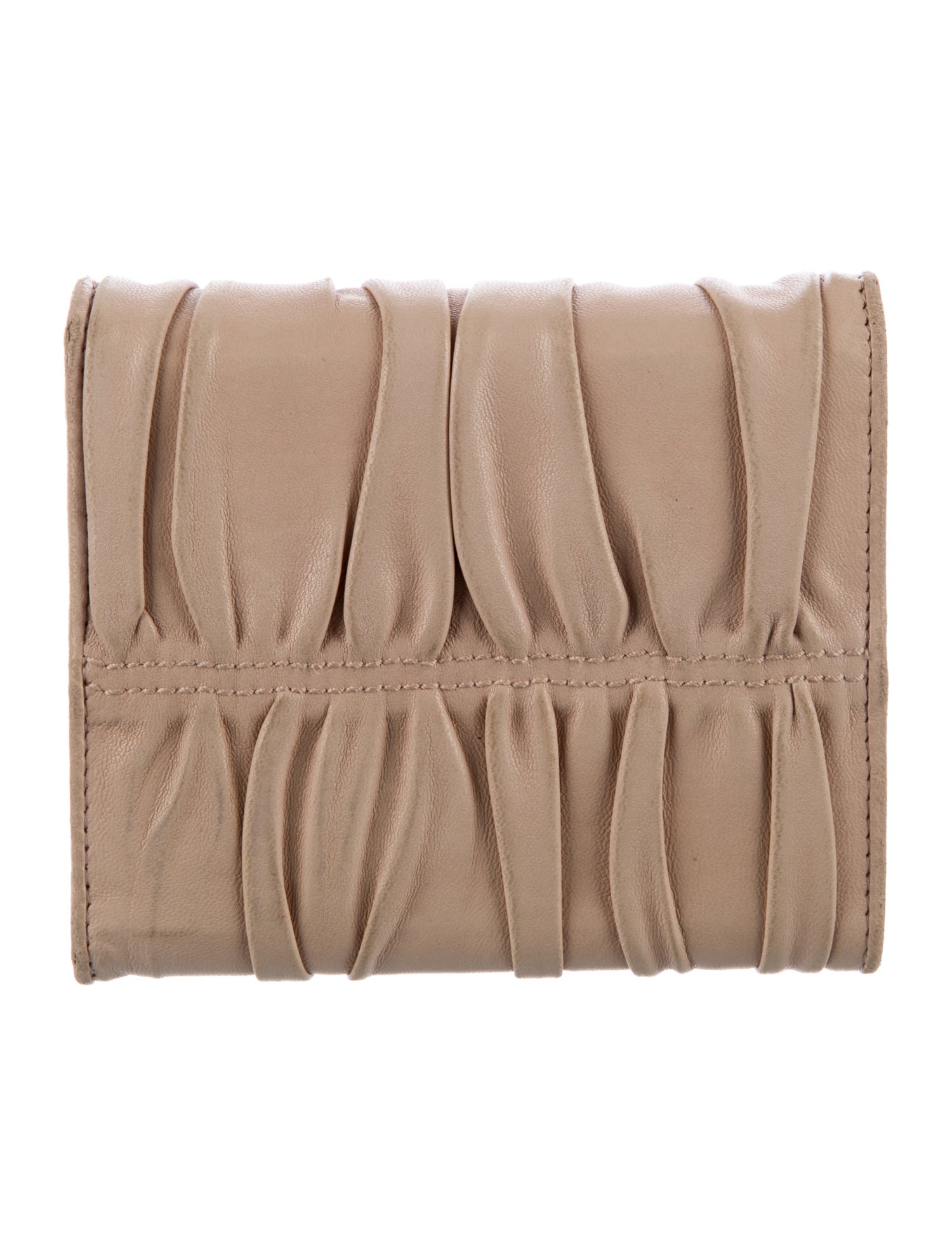 Prada Nappa Gaufre Leather Compact Wallet