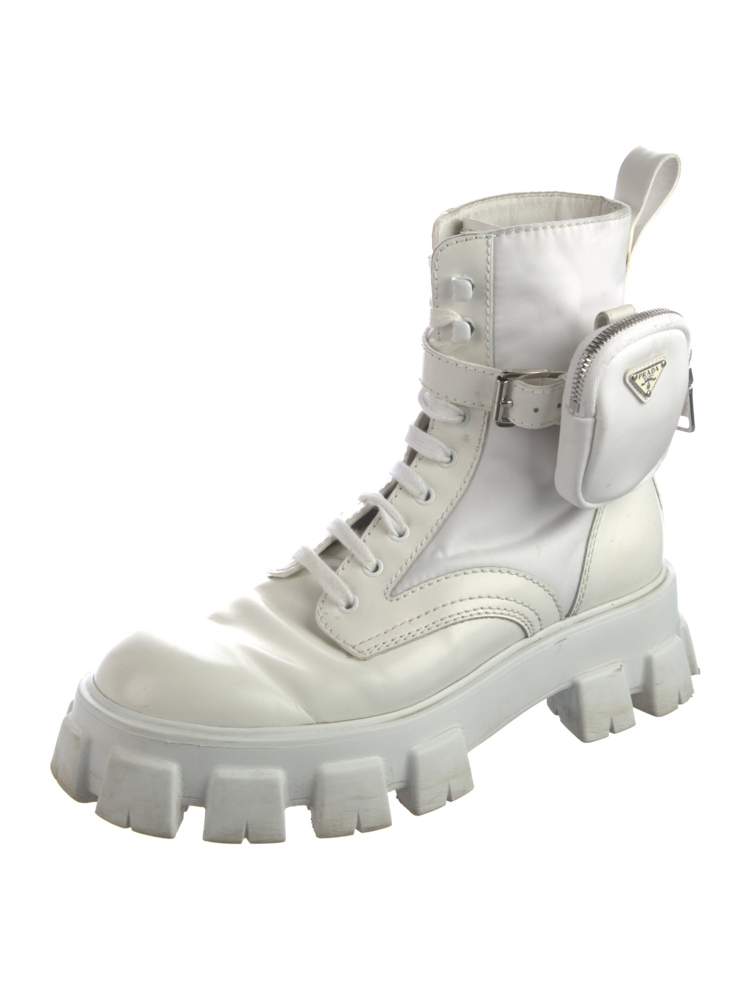 Prada Leather Combat Boots