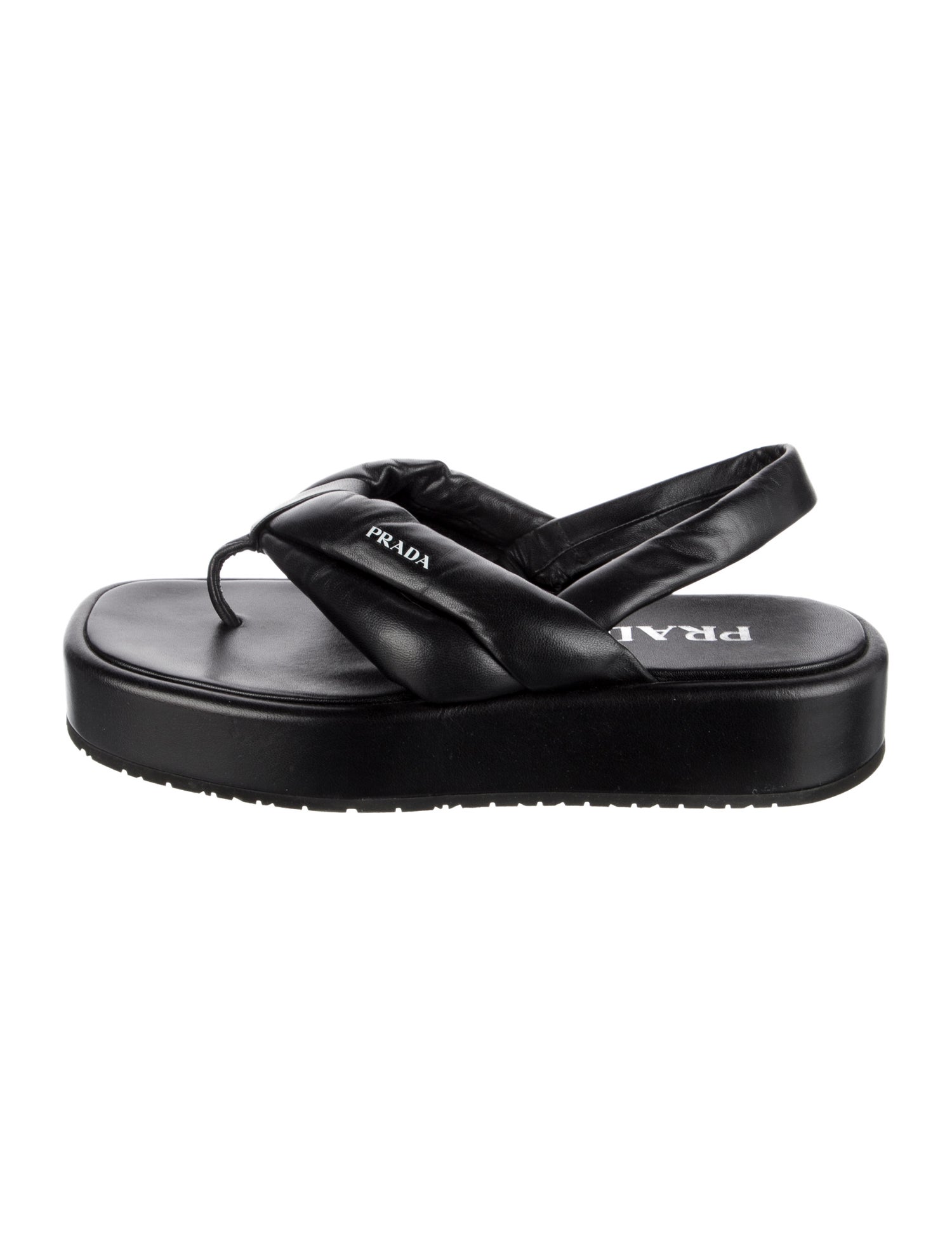 Prada Leather Slingback Sandals