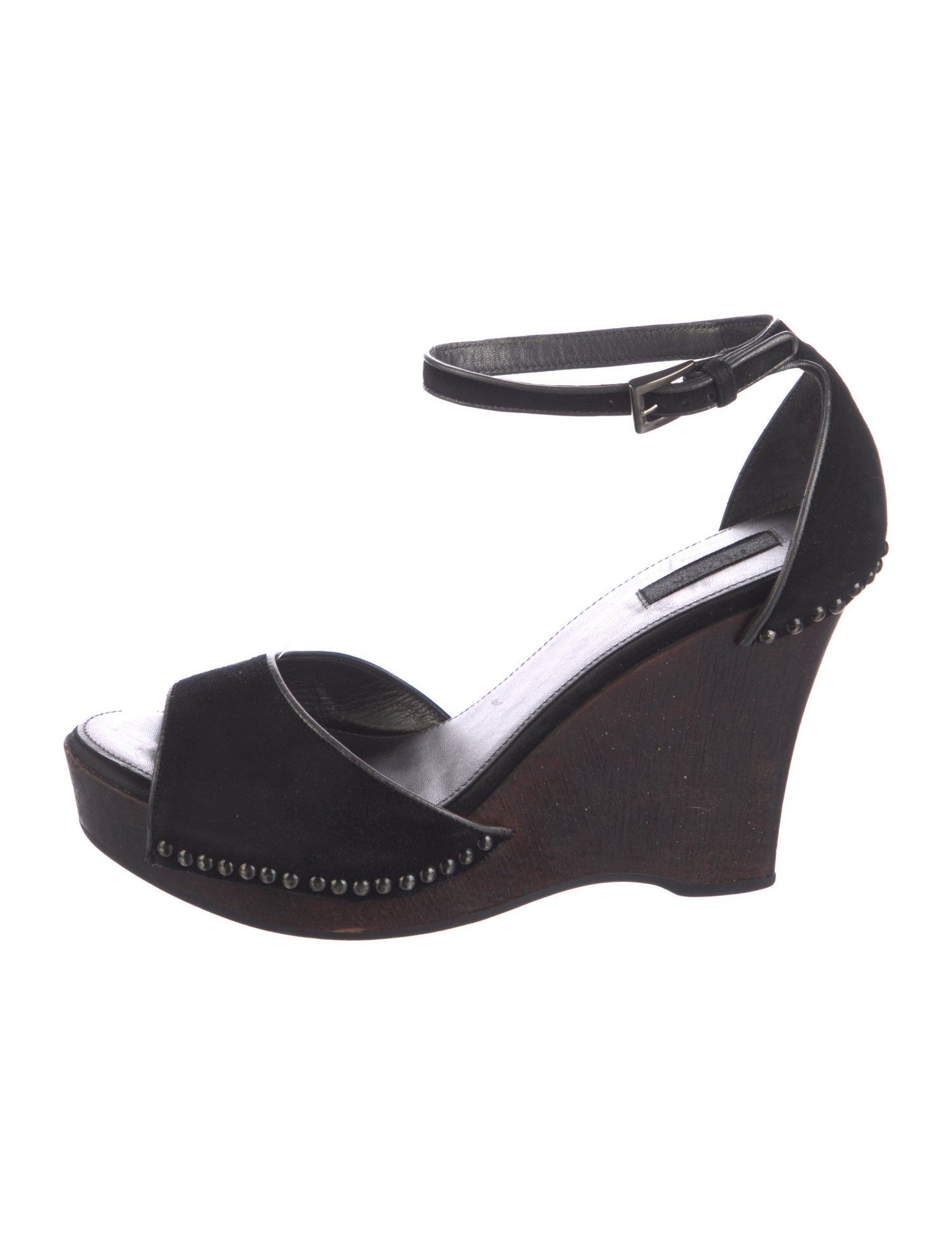 Prada Suede Studded Accents Sandals