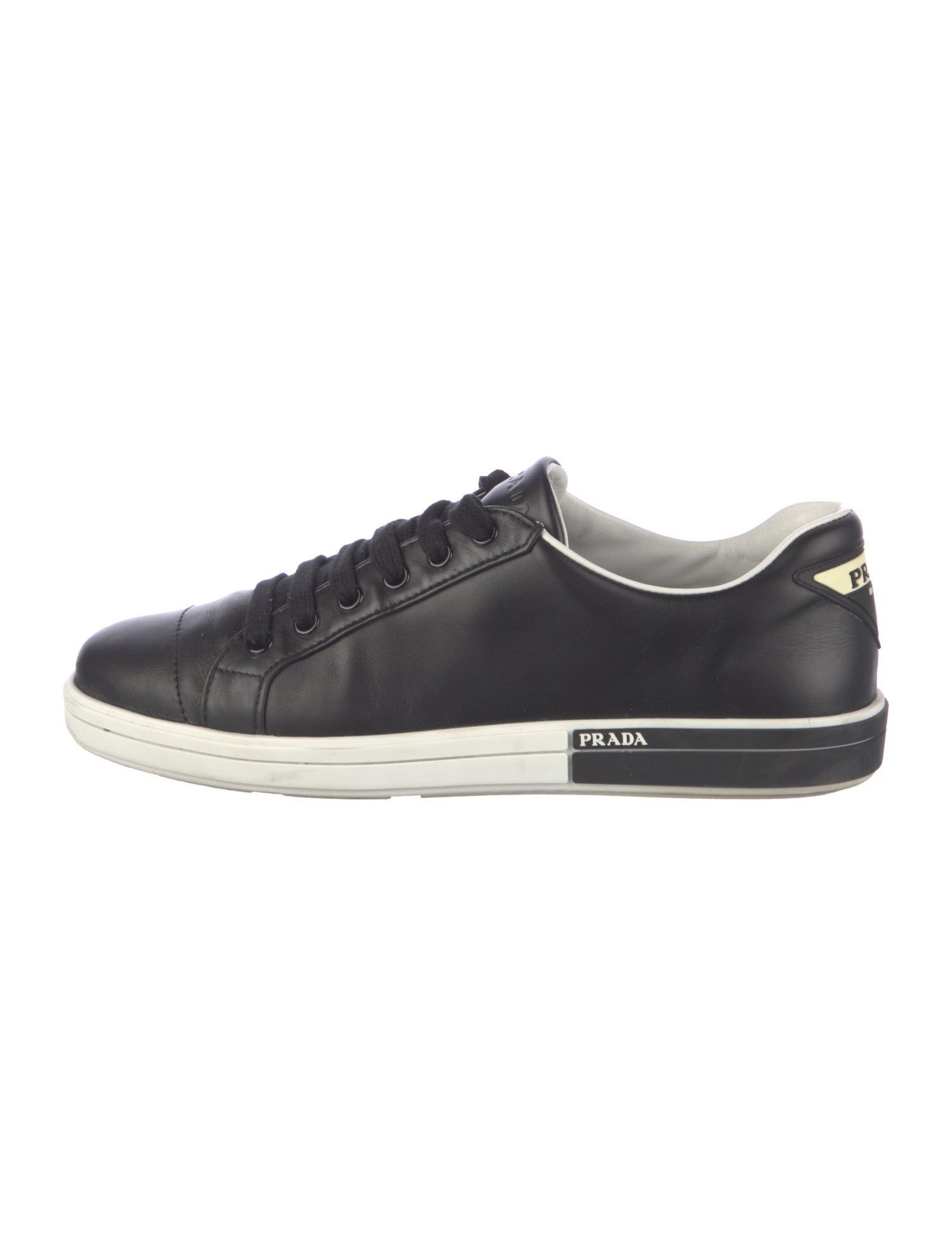 Prada Signature Logo Leather Sneakers
