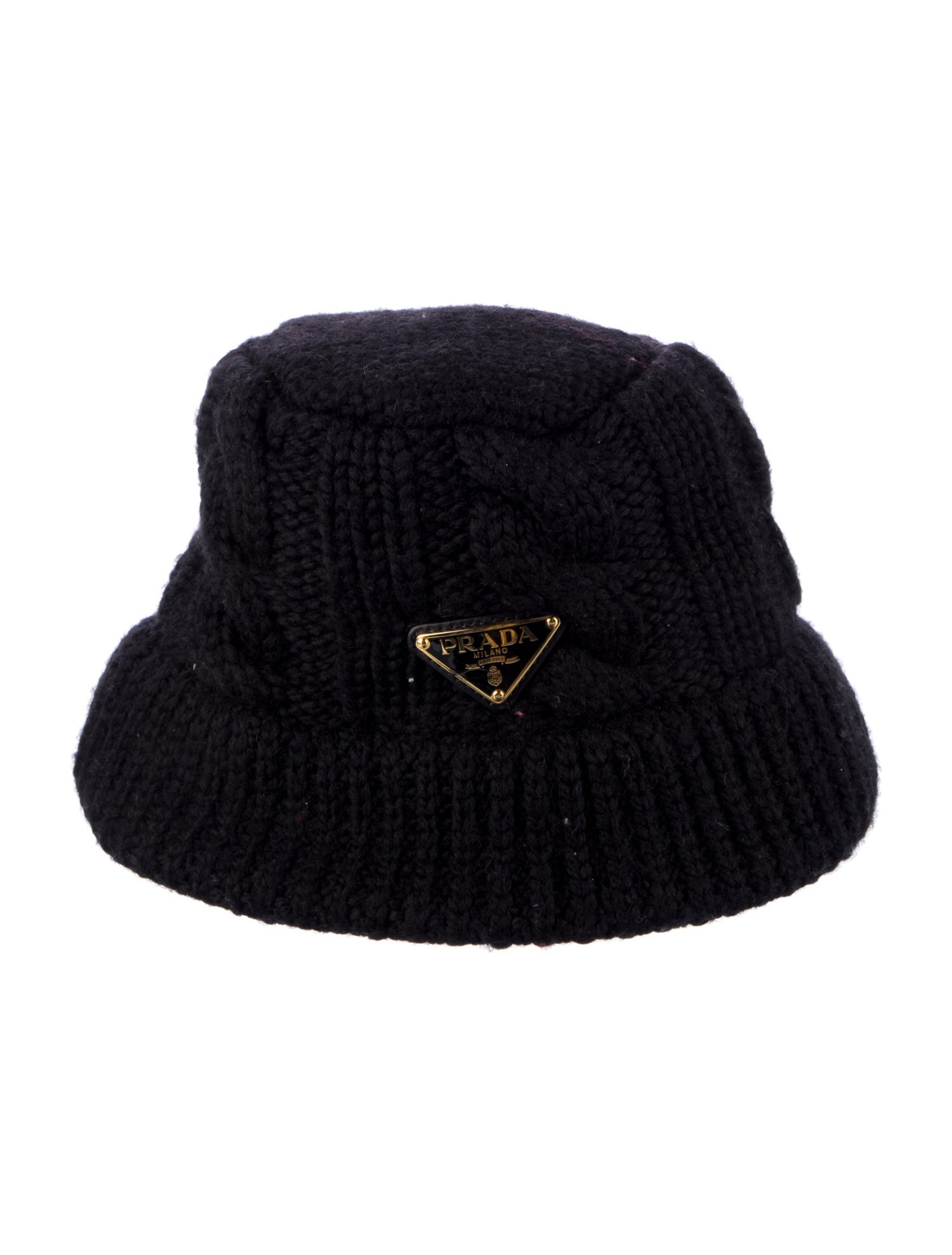 Prada womens black hat