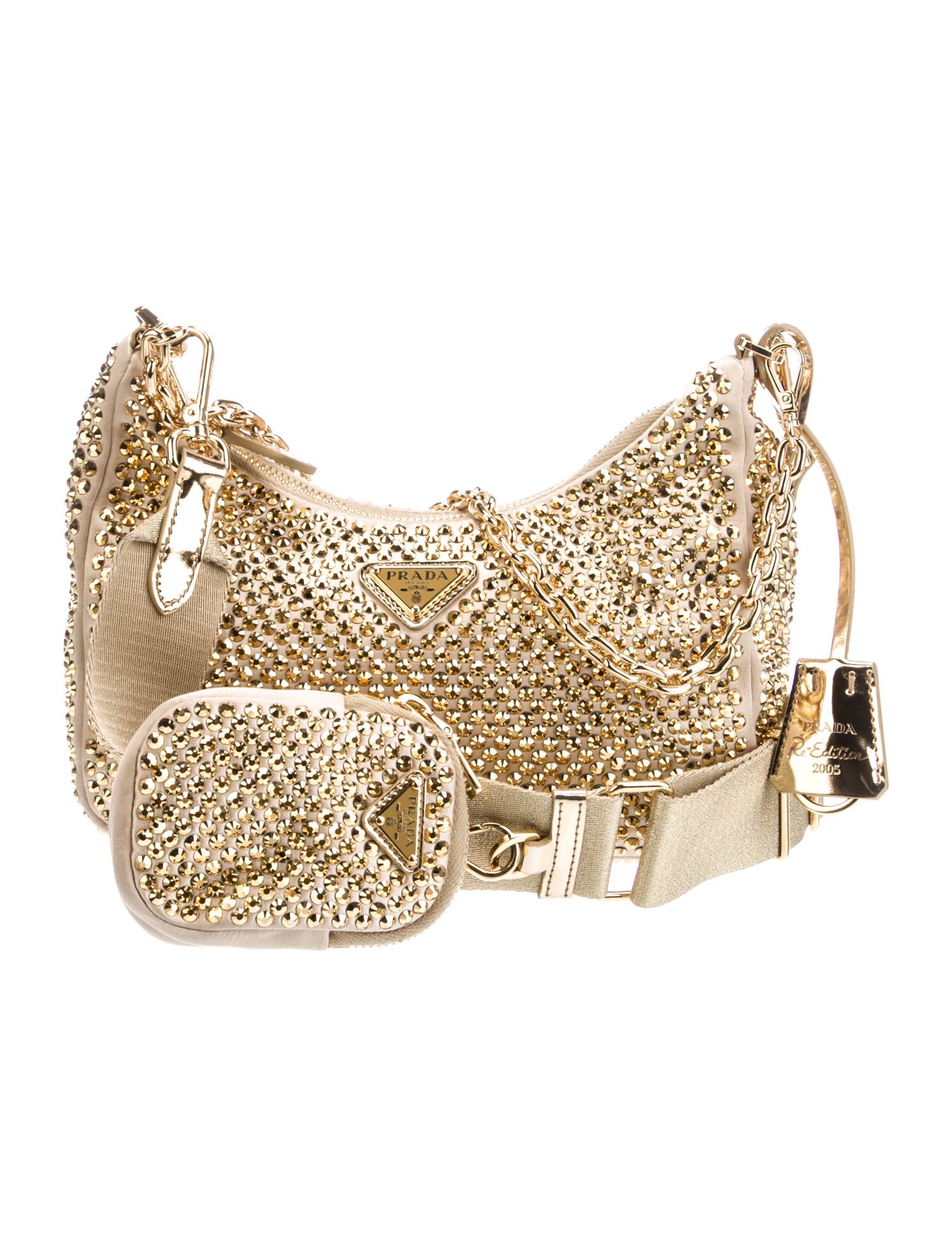 Prada Enameled Metal Triangle Re-Edition 2005