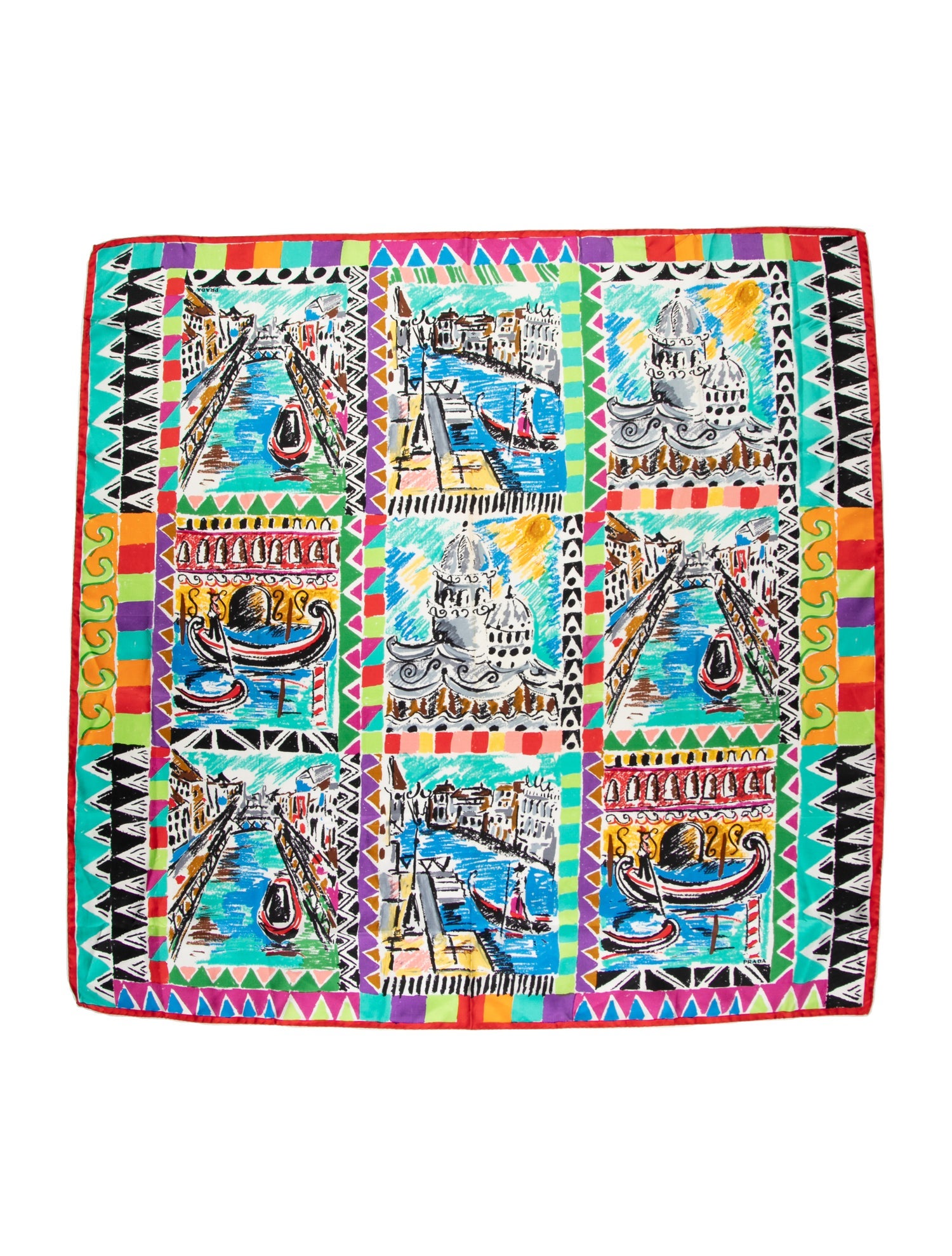 Prada Silk Printed Scarf