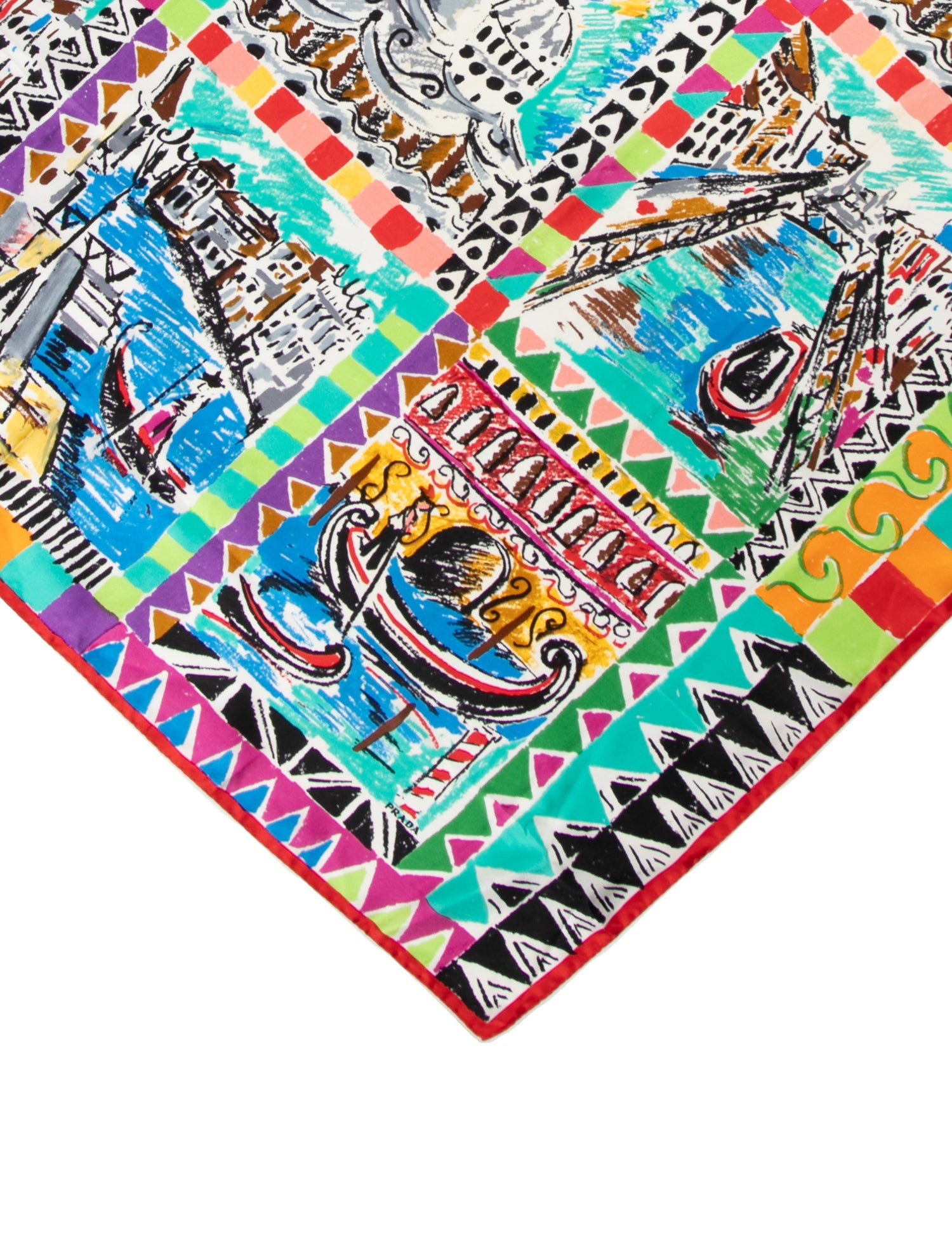 Prada Silk Printed Scarf