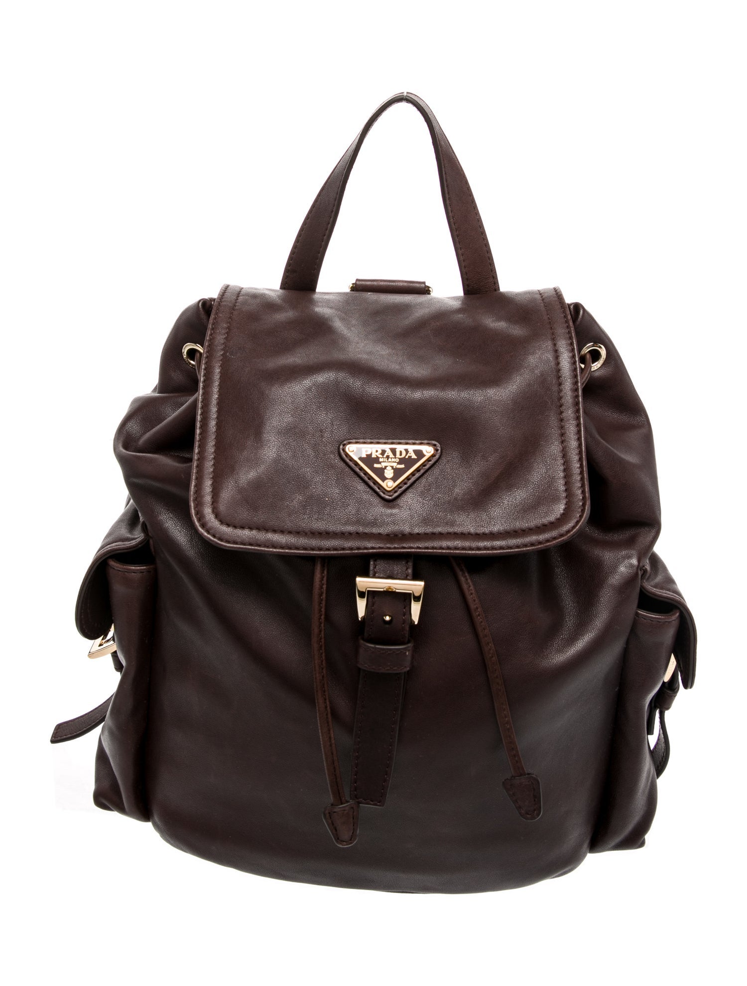 Prada Enameled Metal Triangle Explore Medium 2025