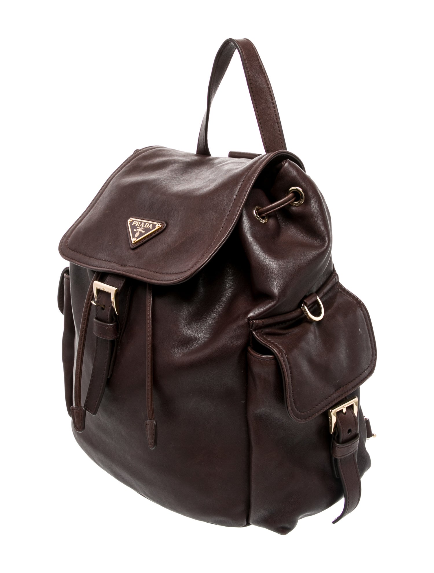 Prada Enameled Metal Triangle Explore Medium 2025