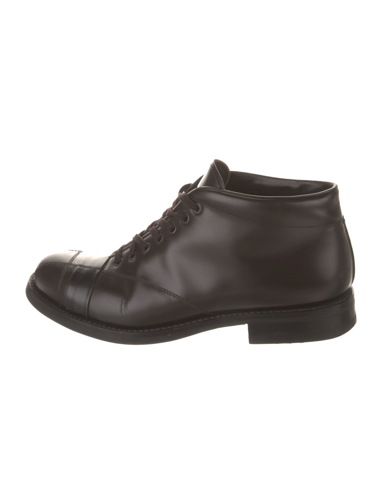 Prada Leather Lace-Up Boots
