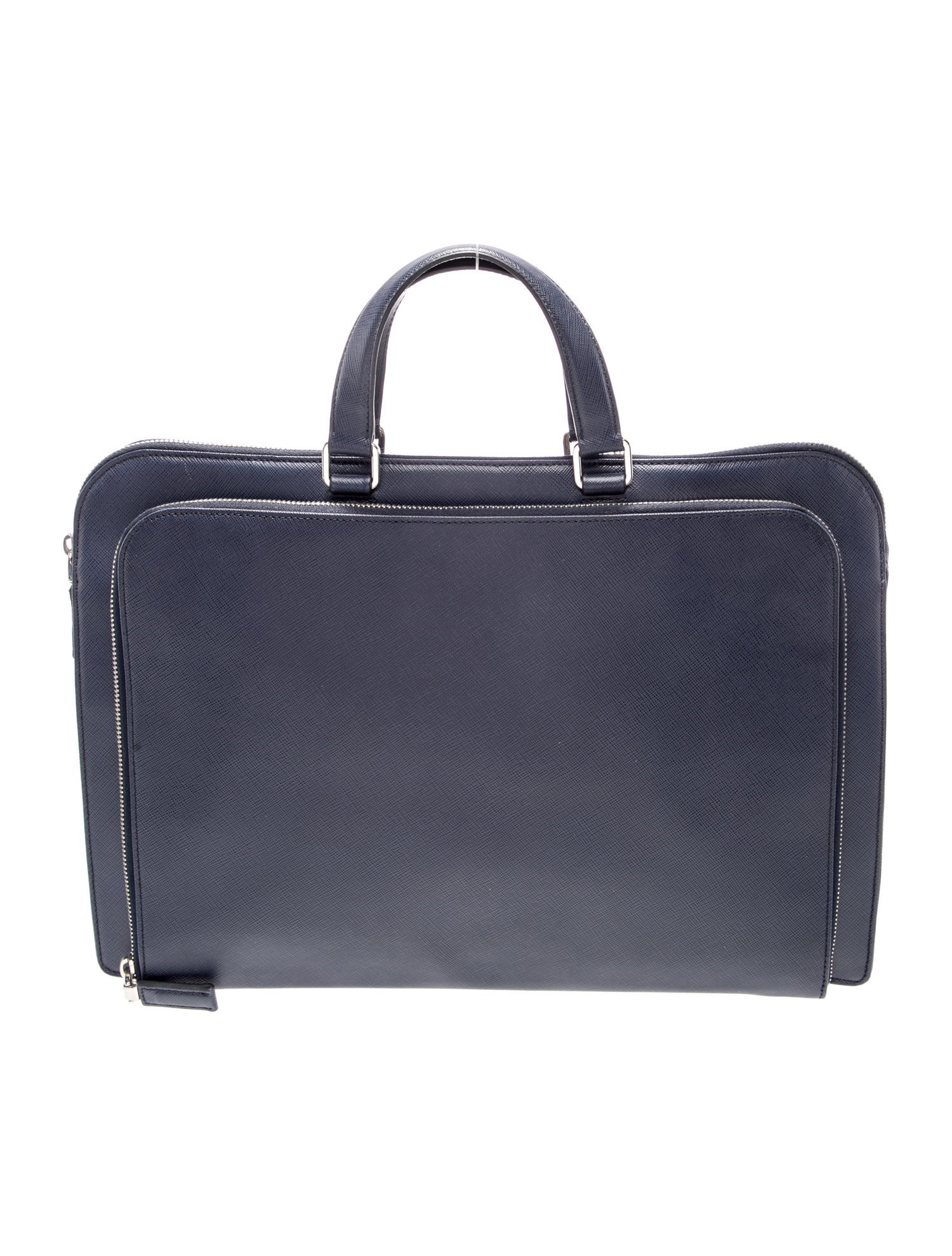Prada Enameled Metal Triangle Briefcase