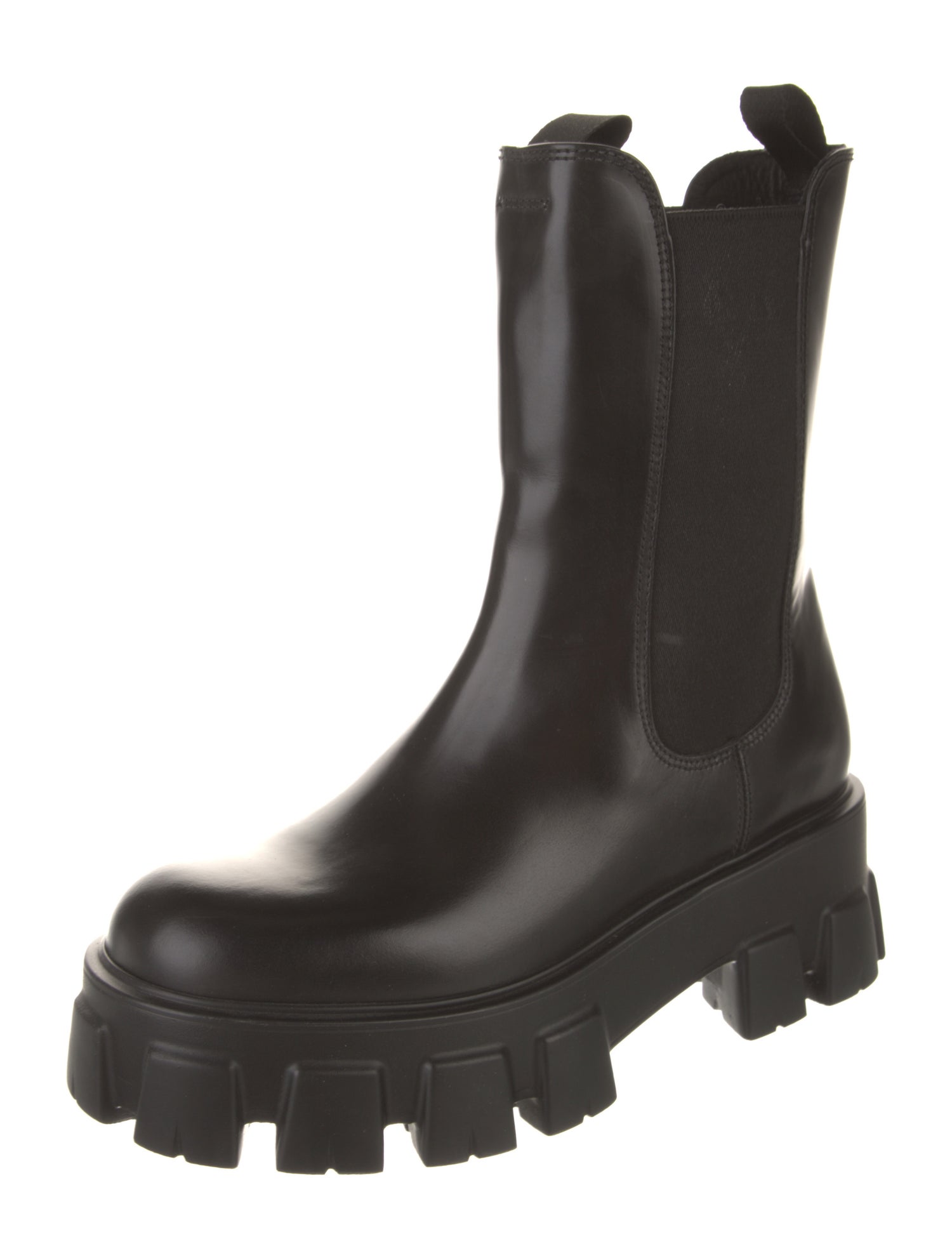 Prada Leather Chelsea Boots