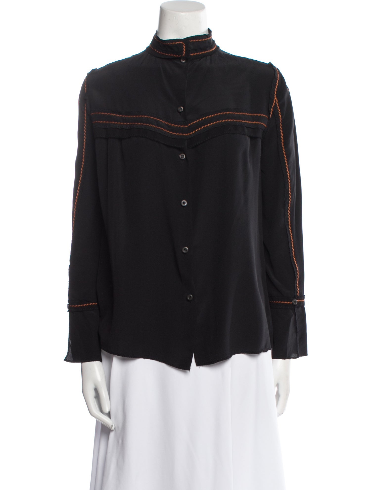Prada 2015 Silk Button-Up Top