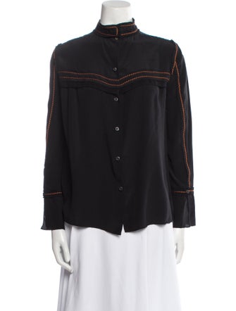 Prada 2015 Silk Button-Up Top