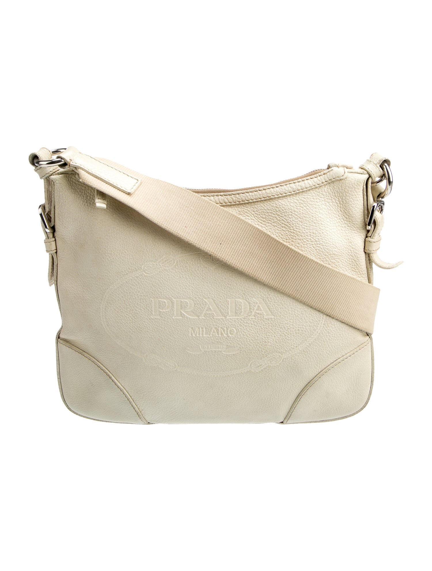 Prada Enameled Metal Triangle Phenix