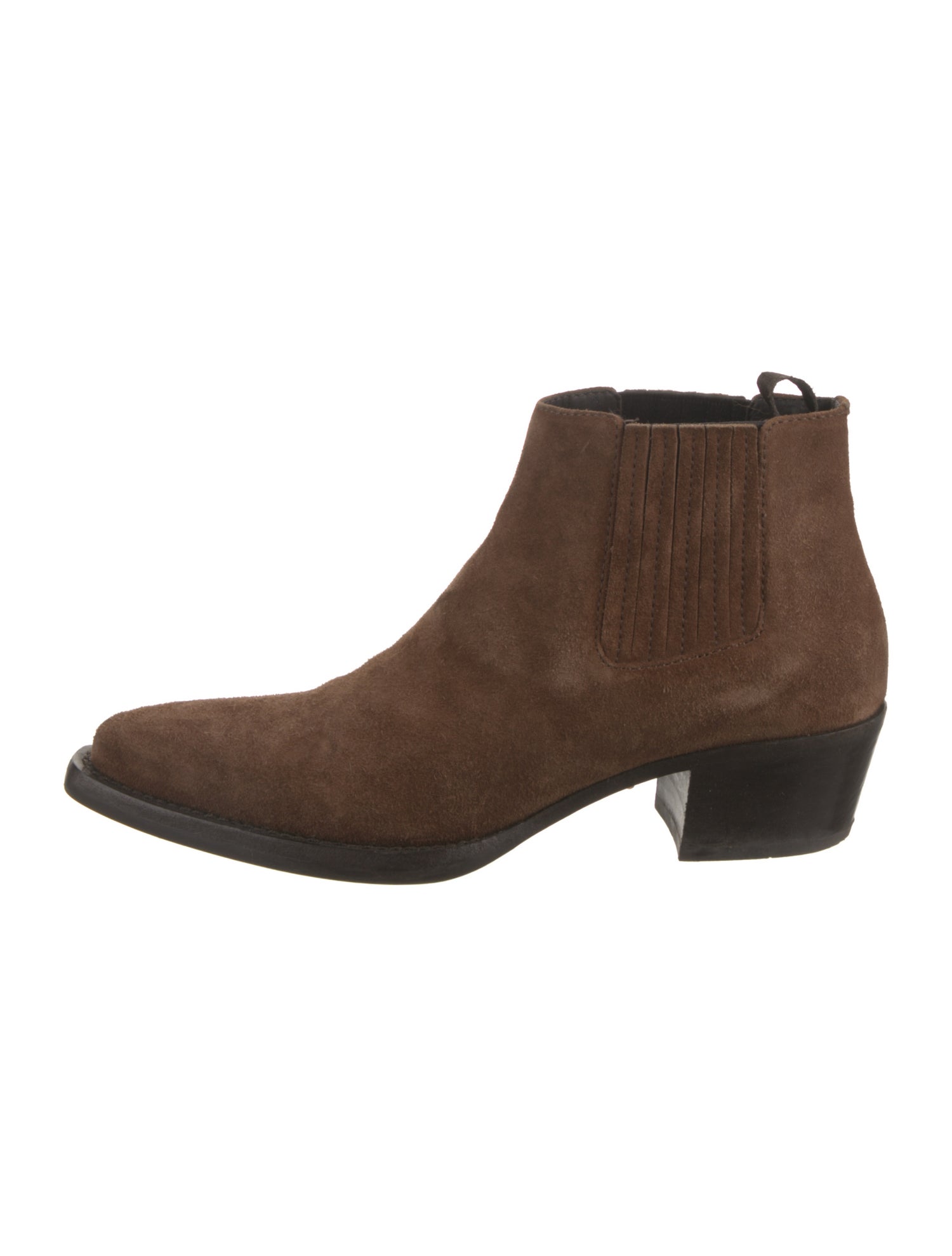 Prada Suede Colorblock Pattern Chelsea Boots