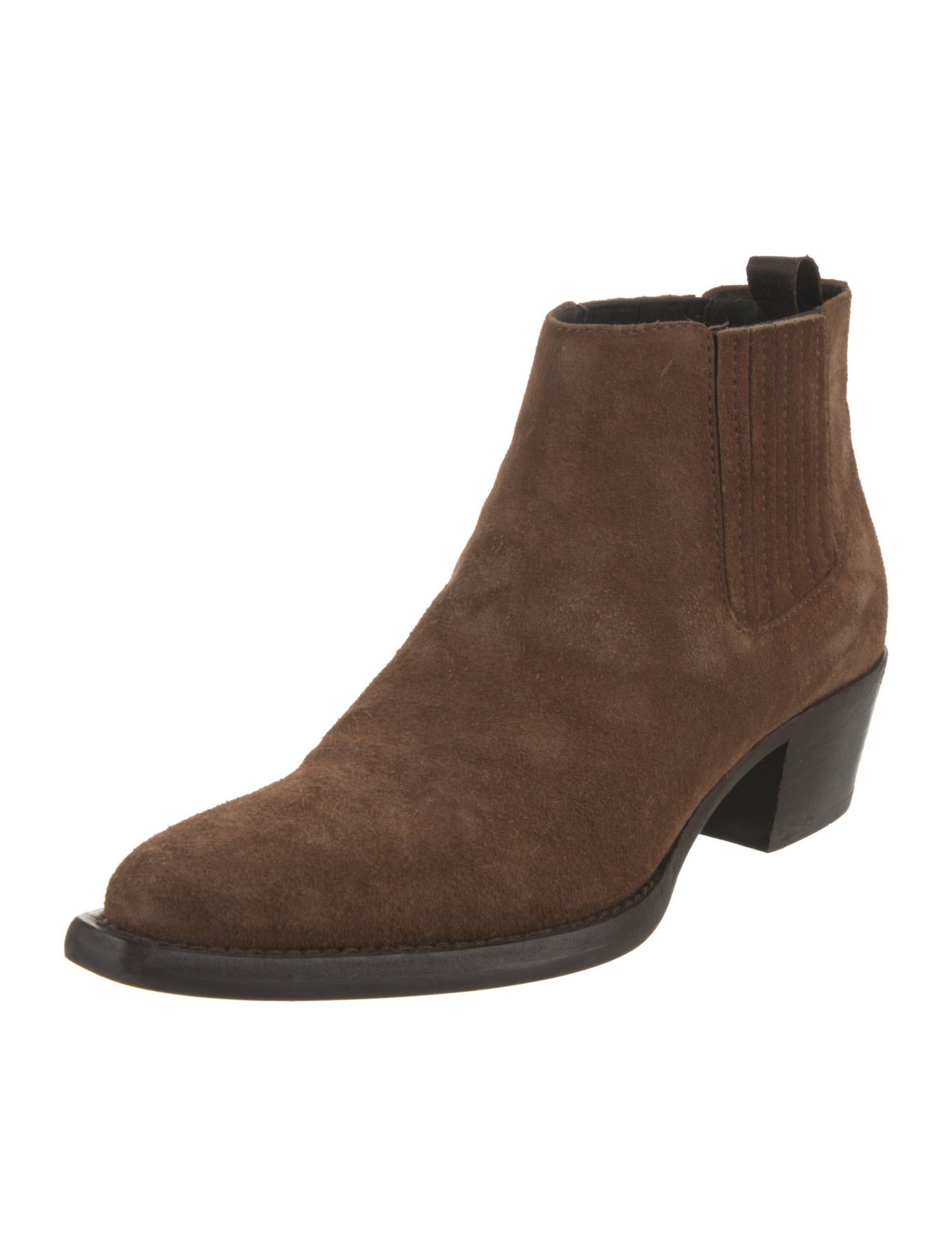 Prada Suede Colorblock Pattern Chelsea Boots