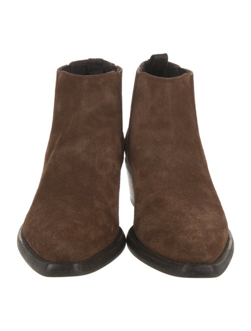 Prada Suede Colorblock Pattern Chelsea Boots