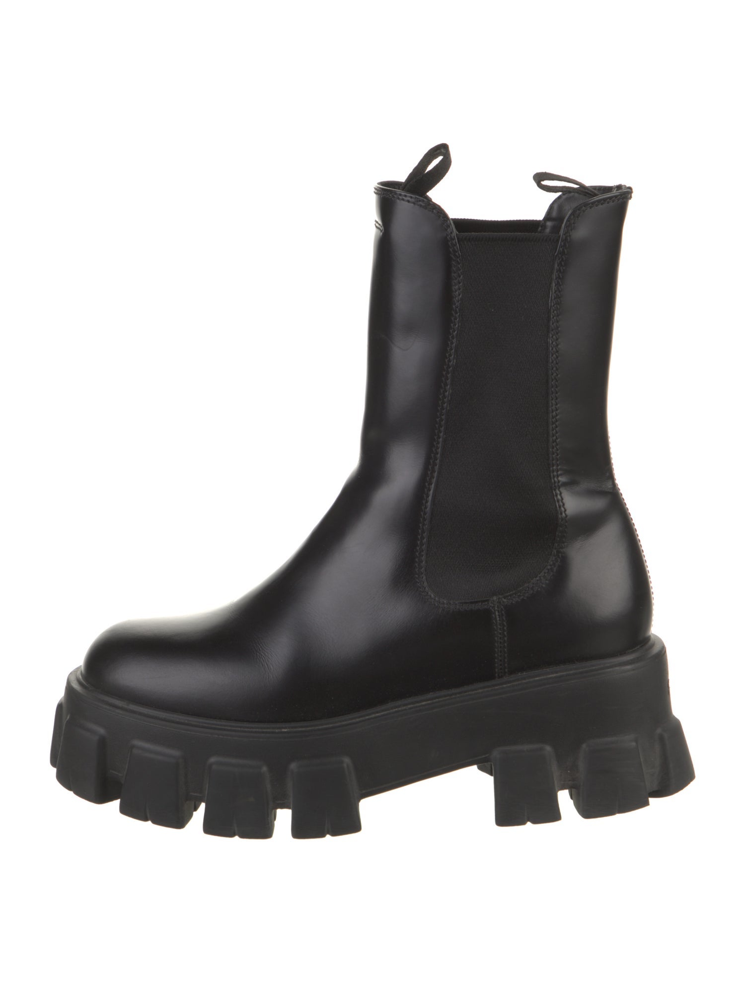 Prada Leather Chelsea Boots