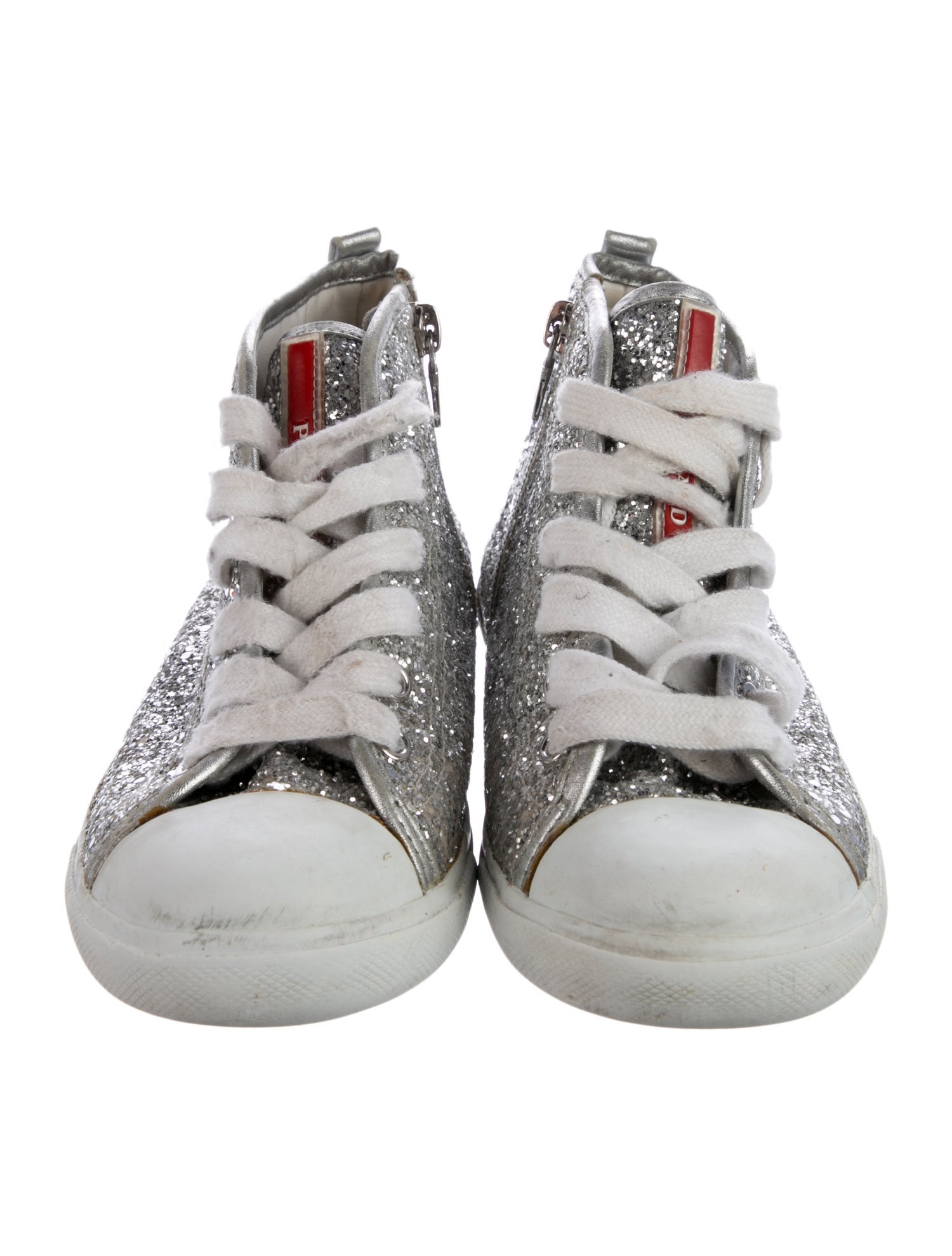 Prada Glitter High Top Sneaker