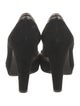 Prada Suede Leather Trim Embellishment Pumps