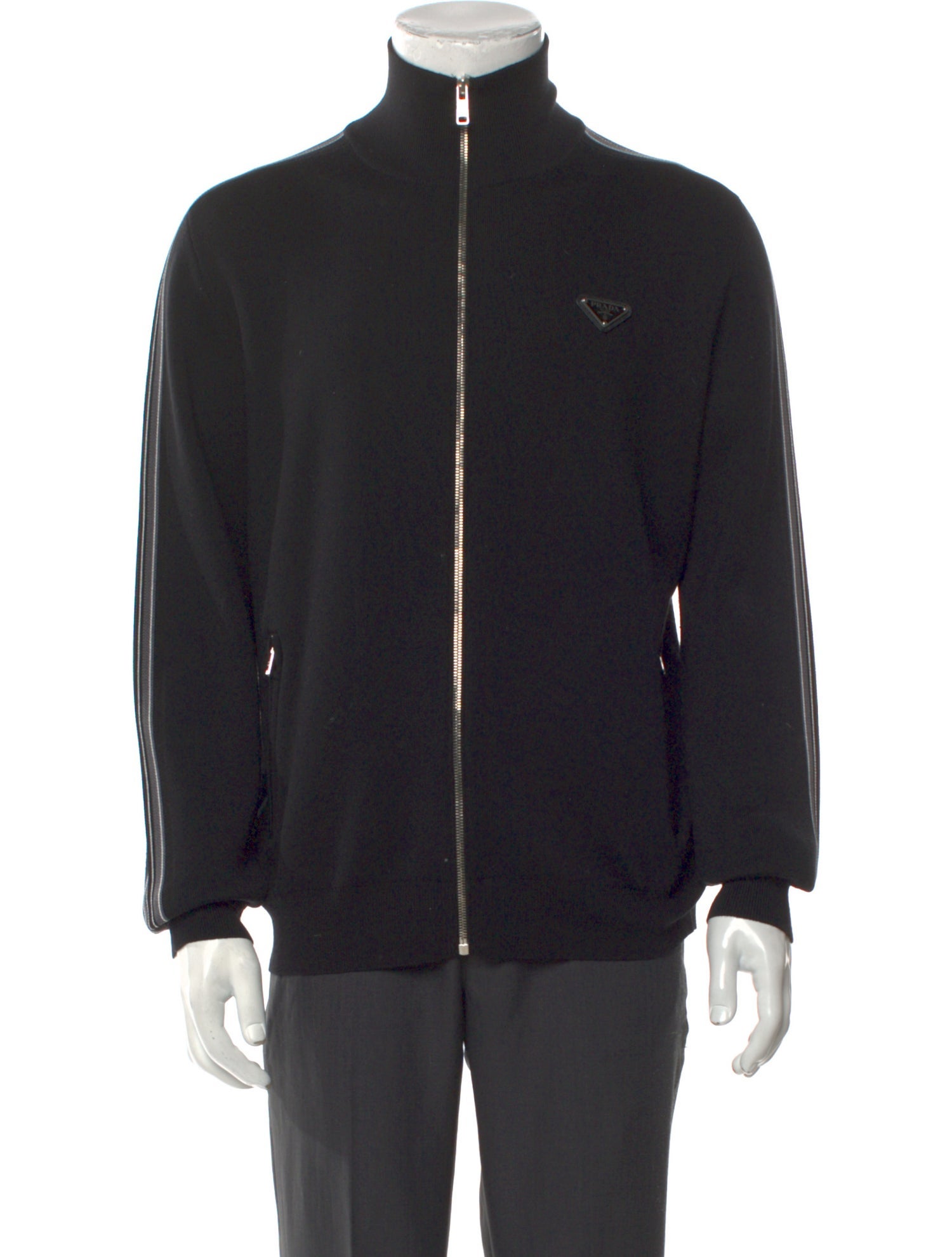 Prada 2022 Ribbed Knit Zip Cardigan