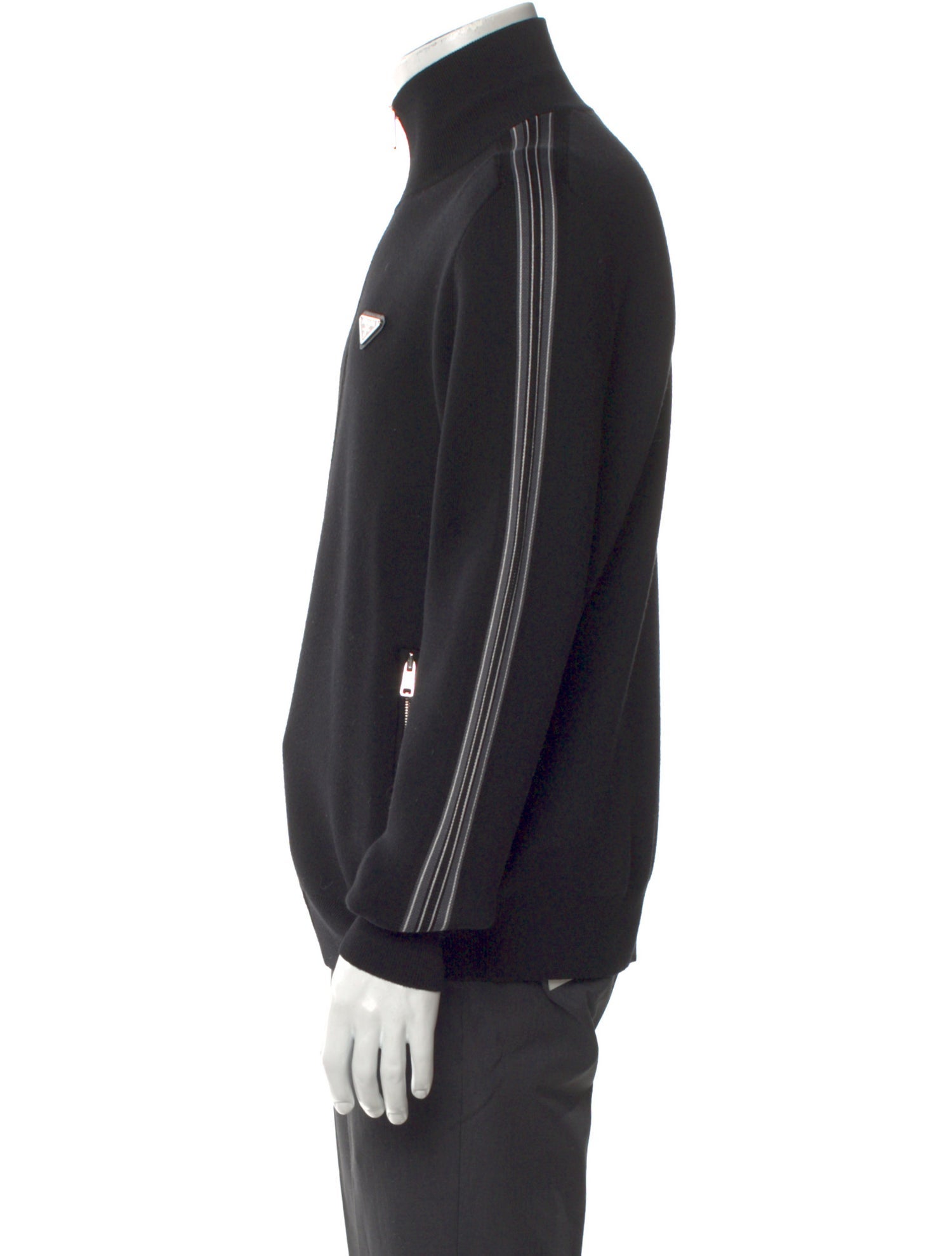 Prada 2022 Ribbed Knit Zip Cardigan