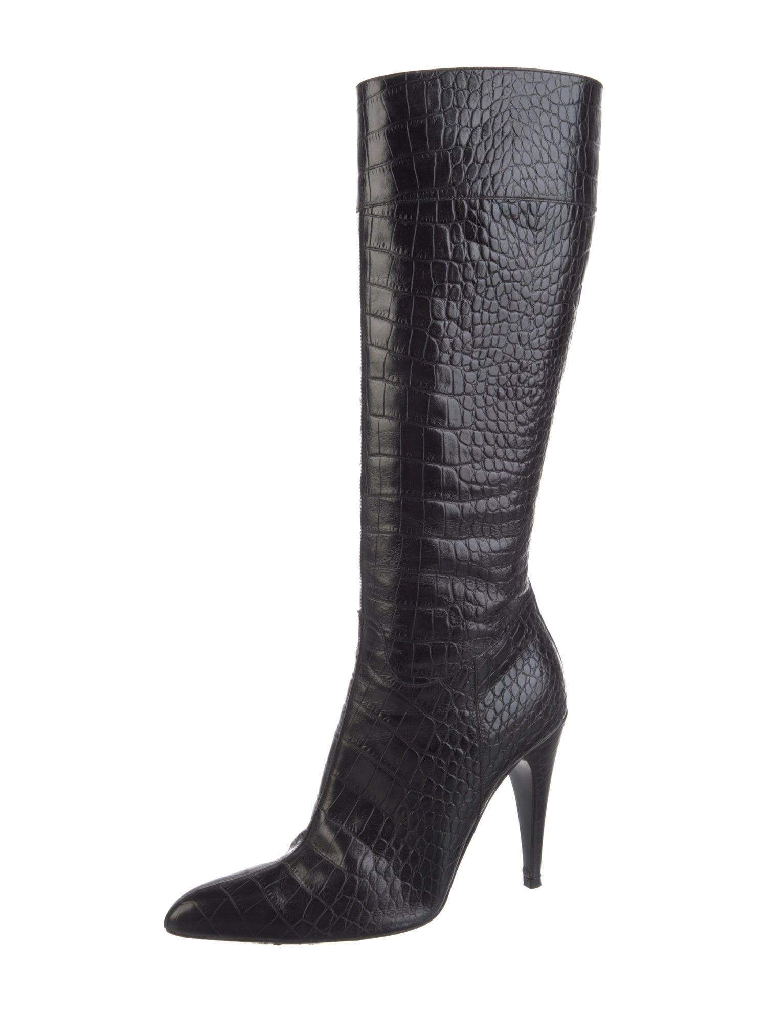 Prada Crocodile Animal Print Boots