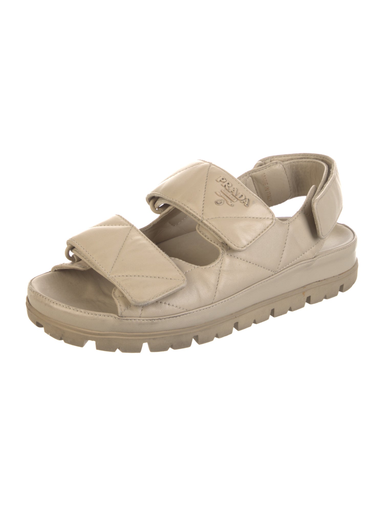 Prada Leather Slingback Sandals