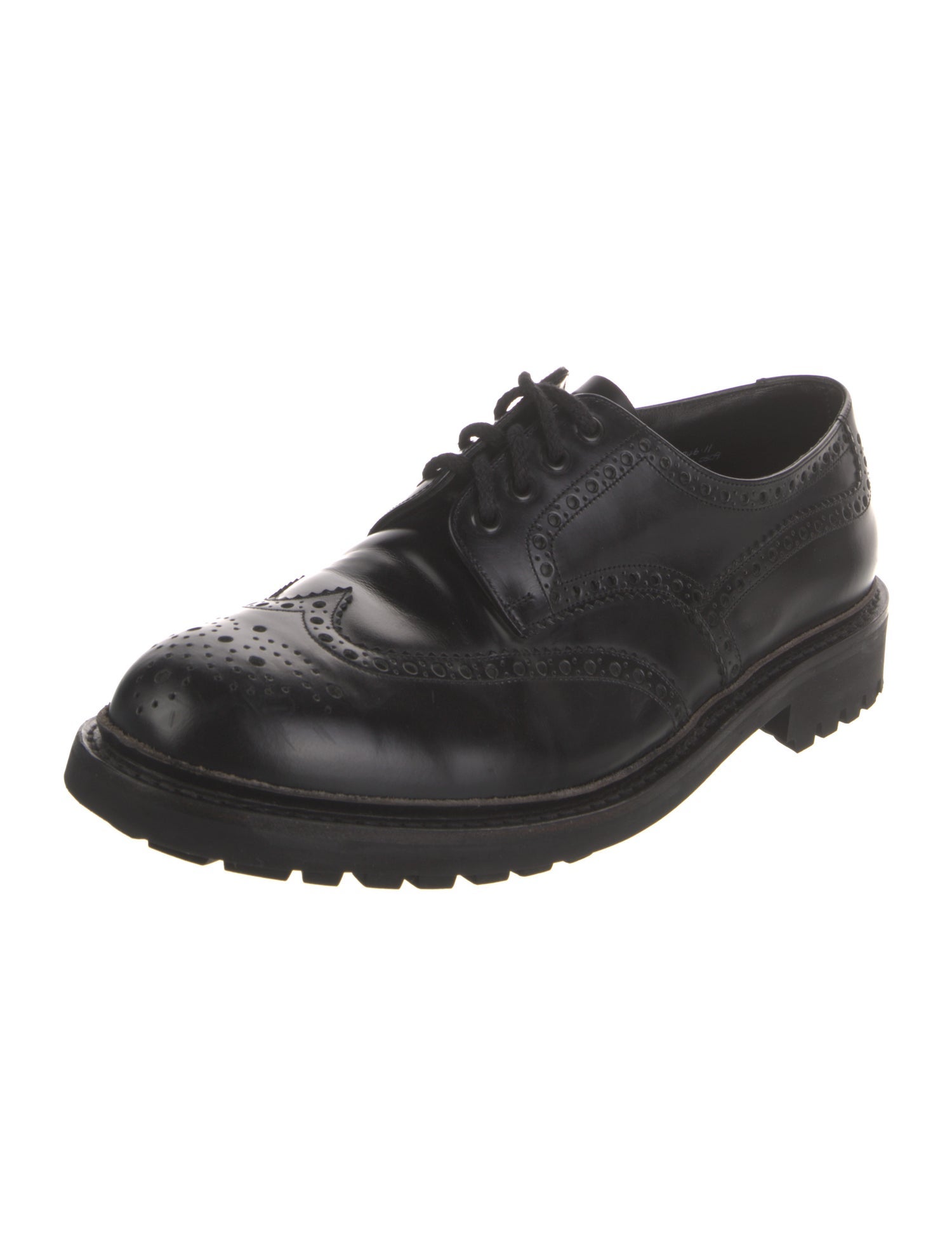 Prada Leather Lasercut Accents Brogues