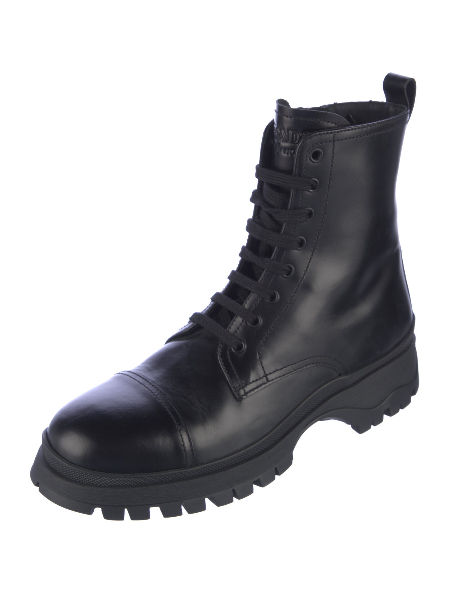 Prada Leather Combat Boots