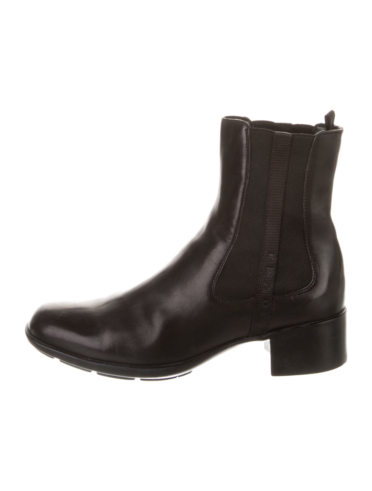 Prada Leather Chelsea Boots