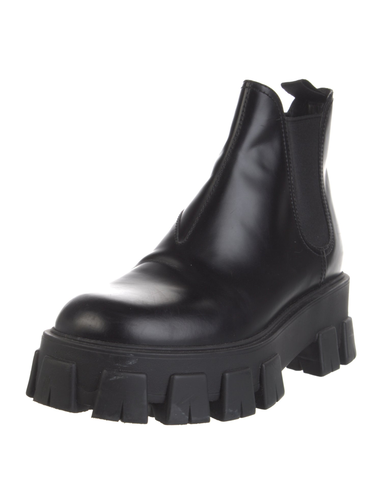 Prada Leather Chelsea Boots