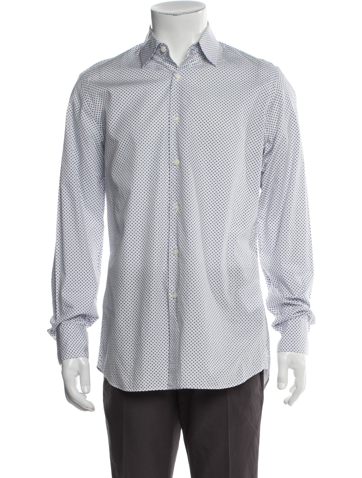 Prada 2014 Polka Dot Print Dress Shirt