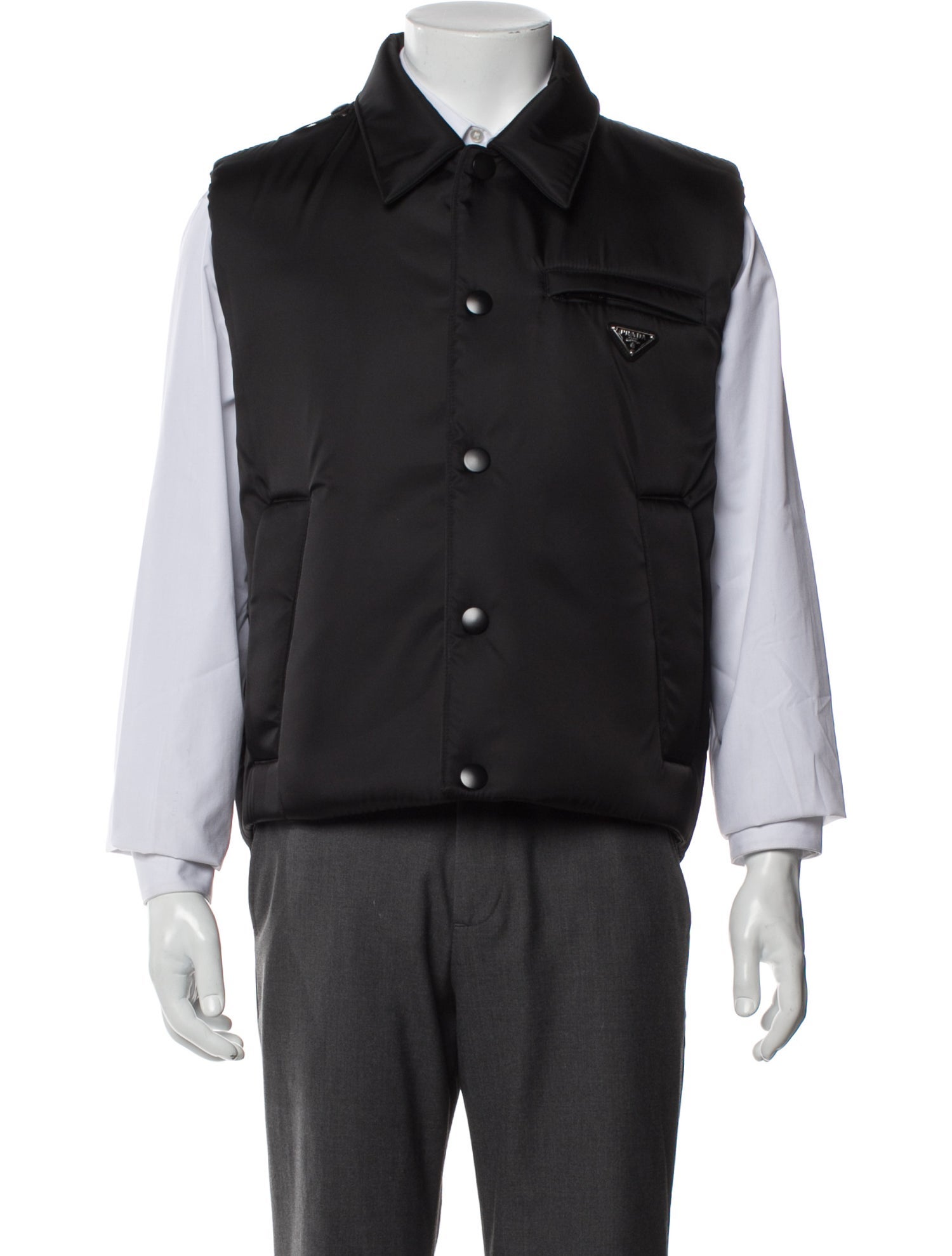 Prada 2018 Enameled Metal Triangle Vest