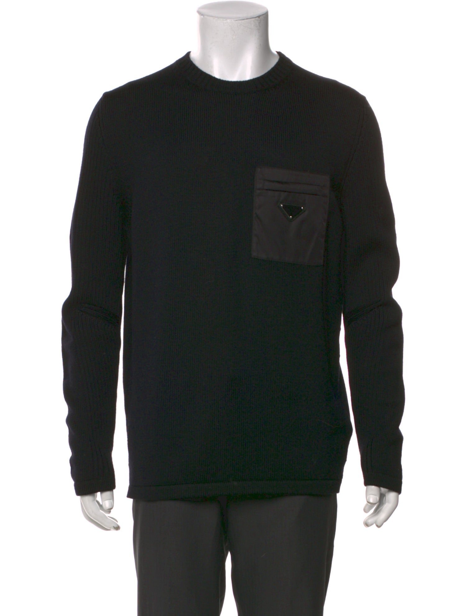 Prada 2024 Enameled Metal Triangle Pullover