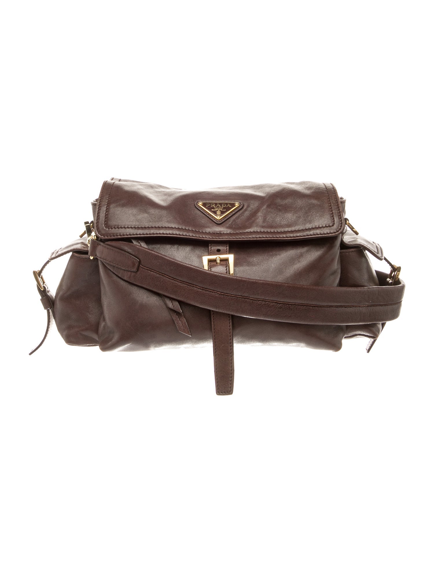 Prada Enameled Metal Triangle Explore Medium 2025