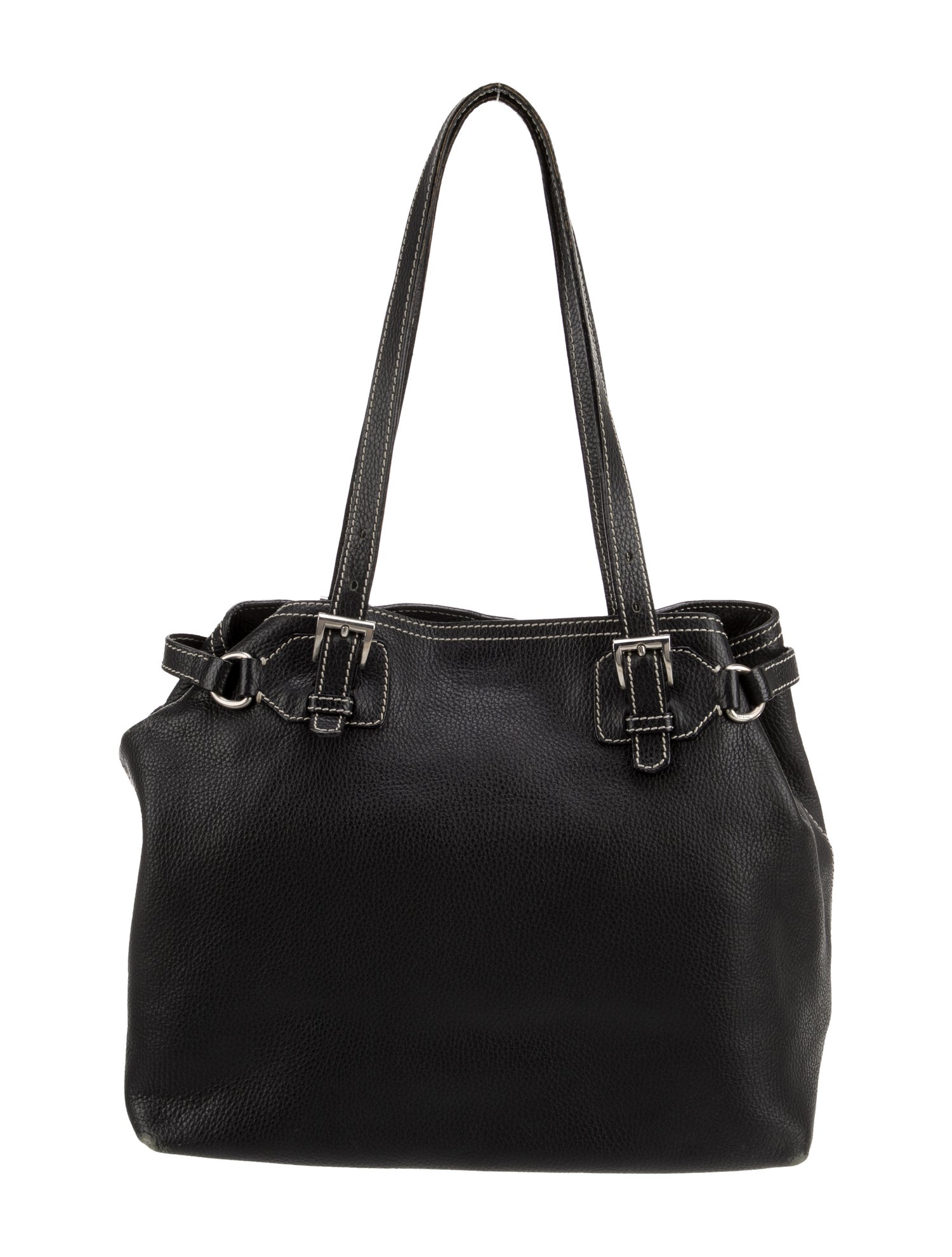 Prada Enameled Metal Triangle Shoulder Bag