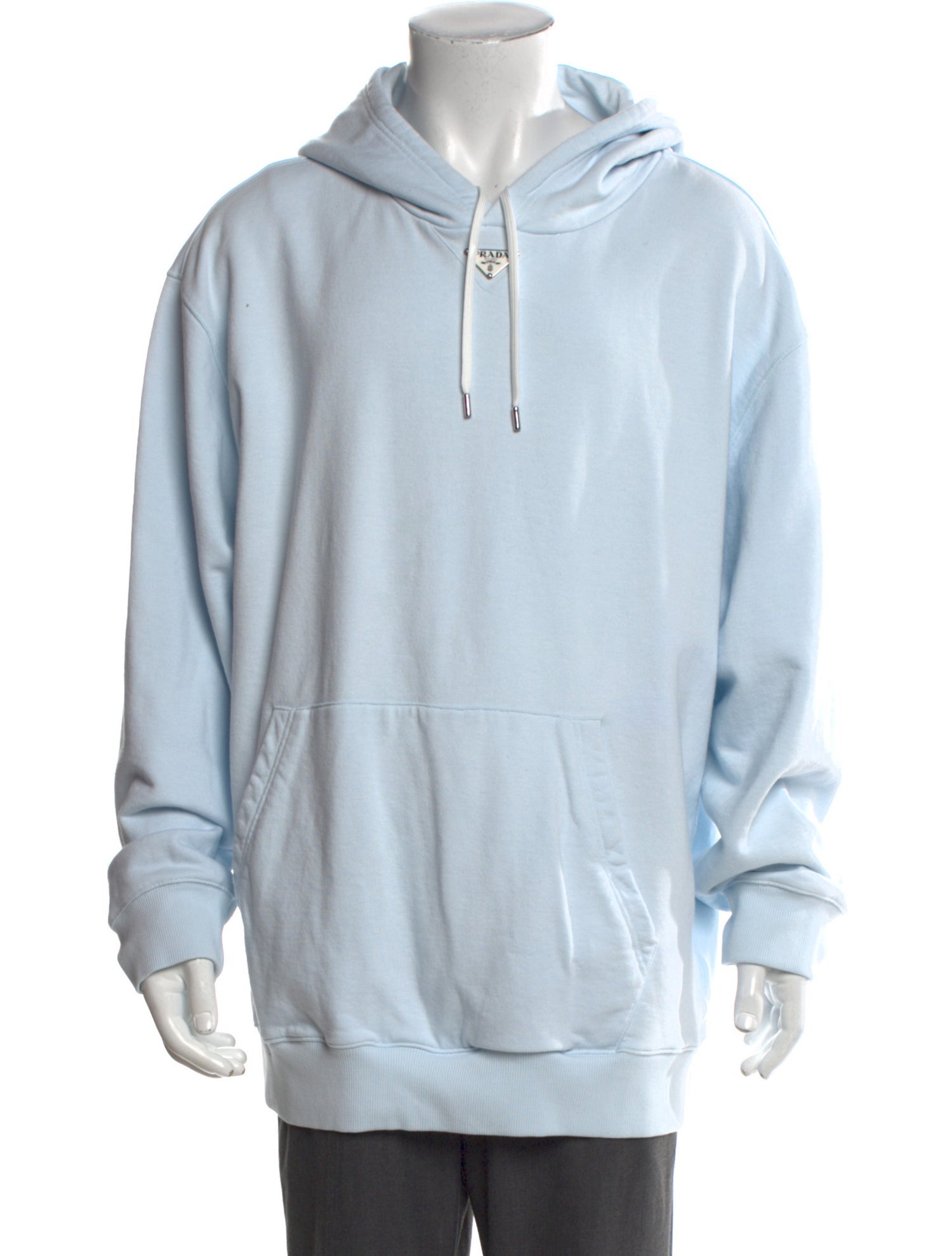 Prada 2024 Enameled Metal Triangle Hoodie