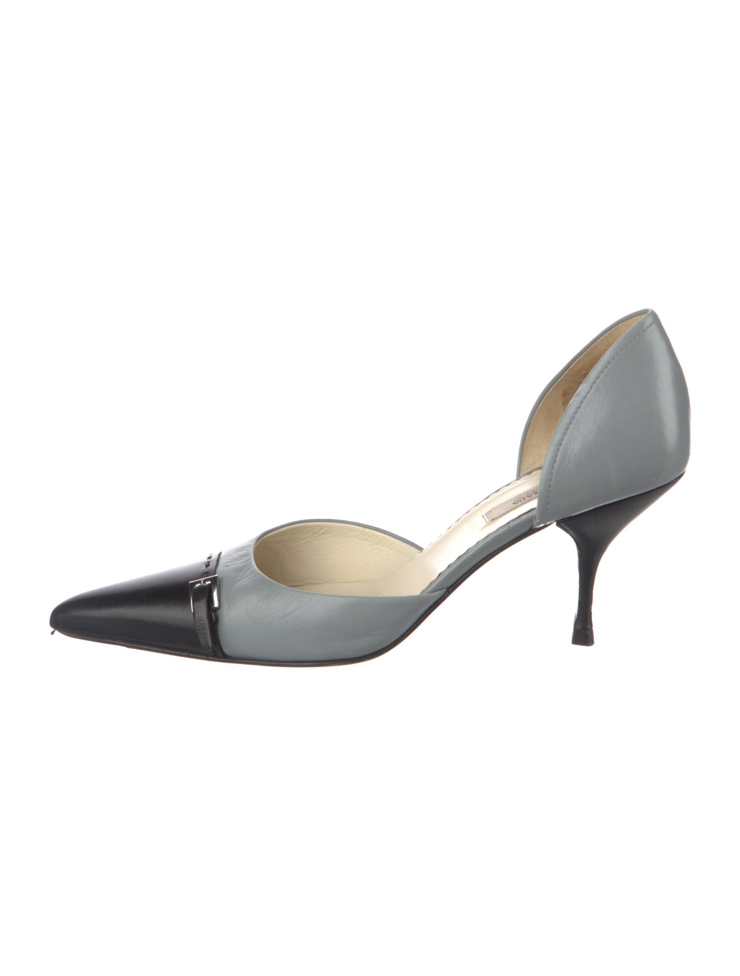 Prada Leather D'Orsay Pumps