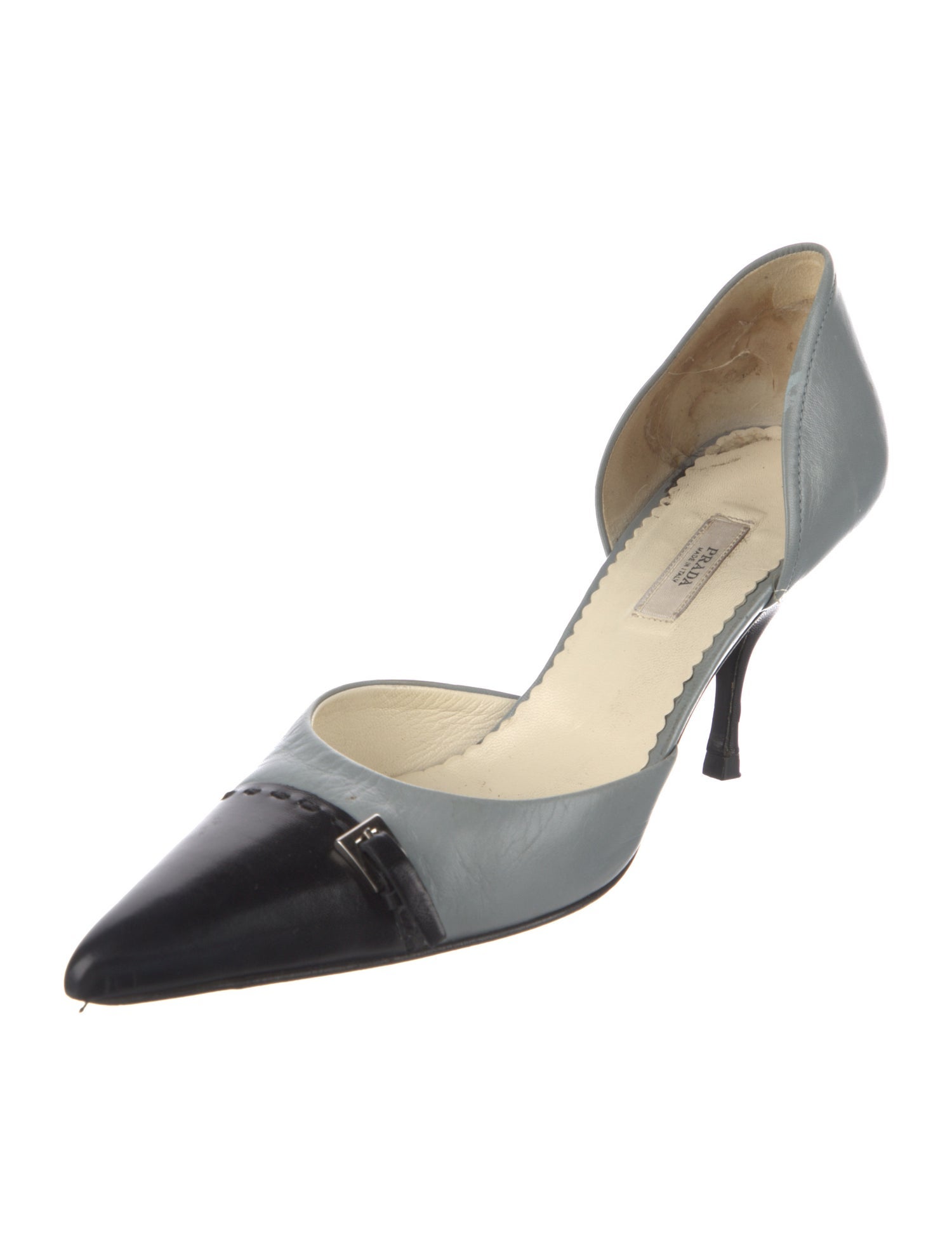 Prada Leather D'Orsay Pumps