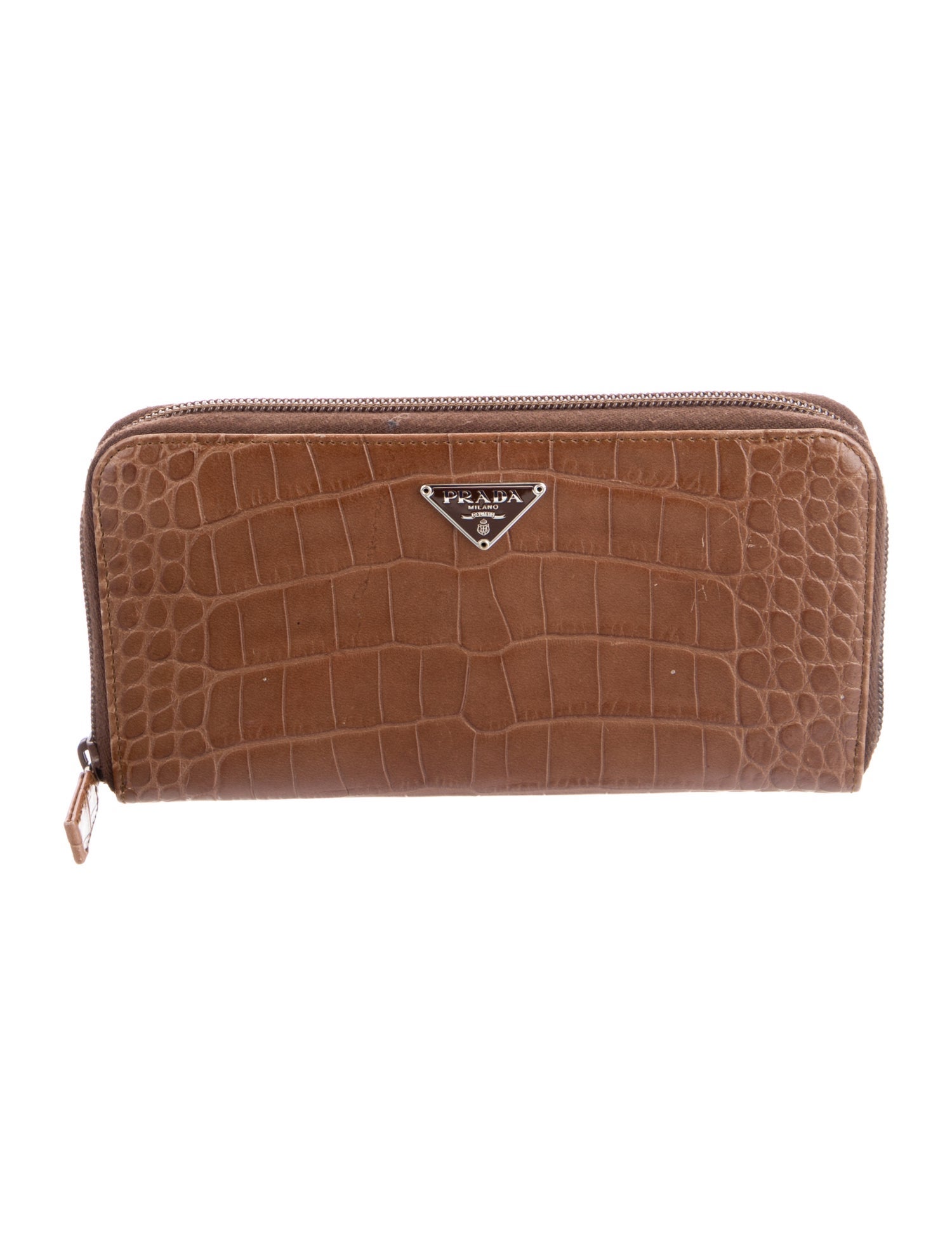 Prada Embossed Leather Continental Wallet